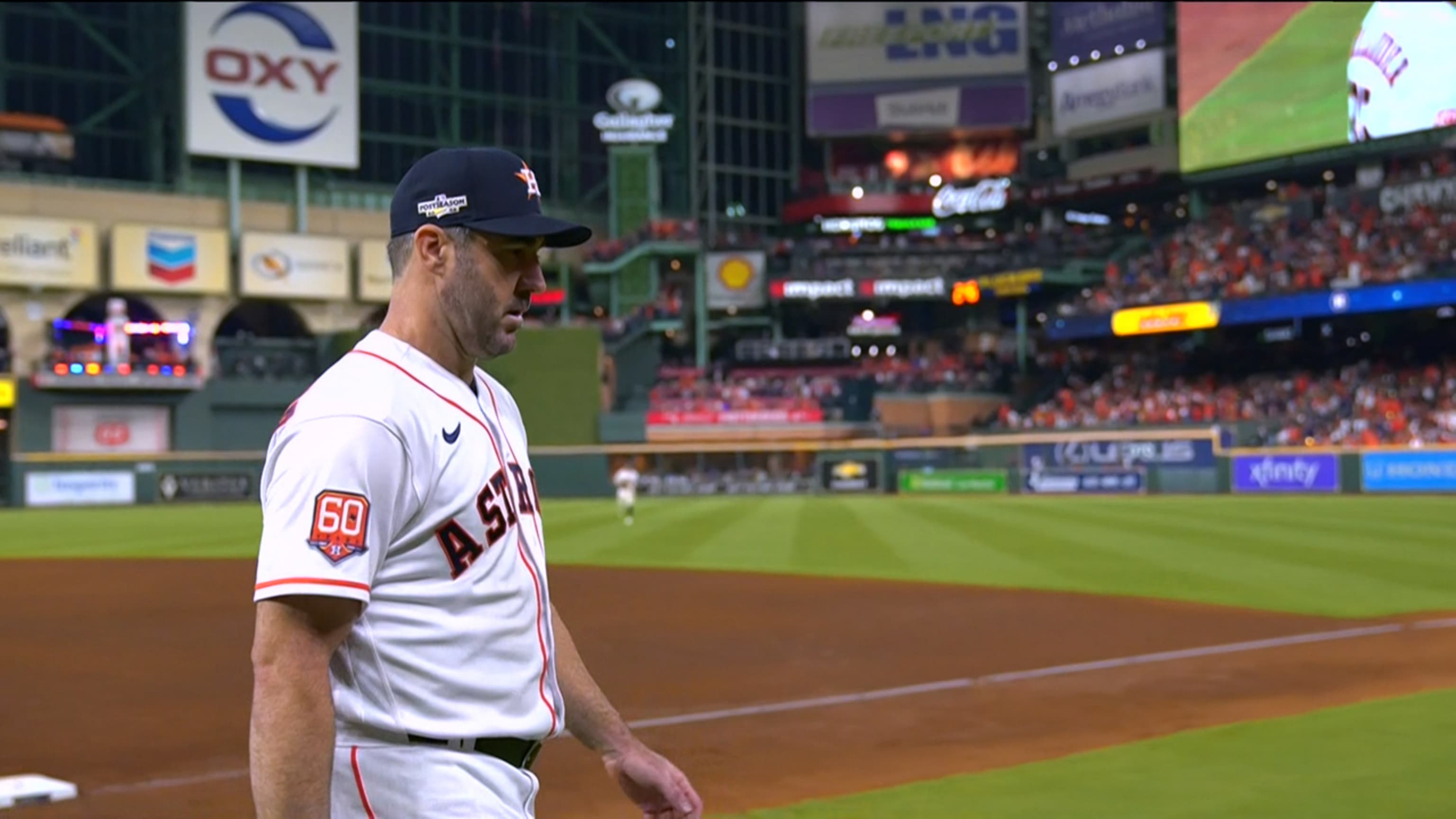 Justin Verlander City Connect Game-Used Jersey. Passes Curt