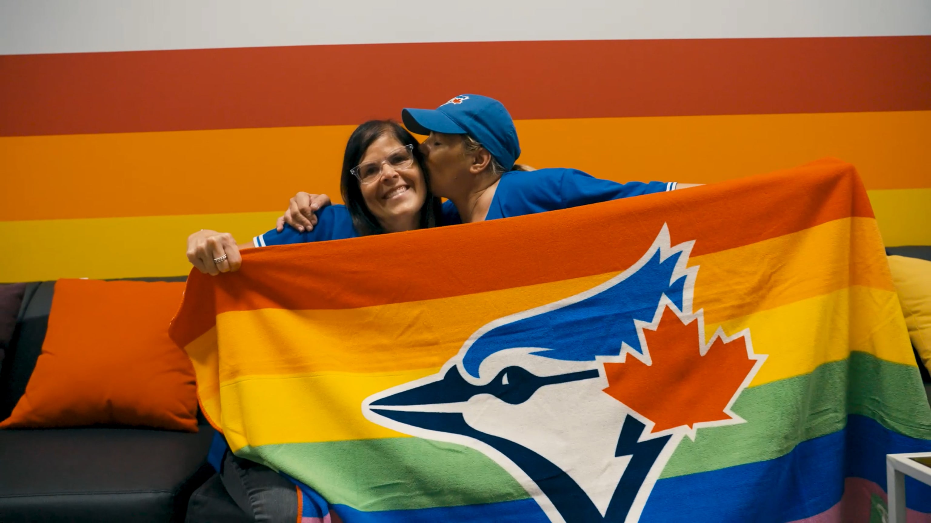 You pitch, I'll catch ⚾️ Thank you to @bluejays for having P.H.A.G Haus  back this year to help celebrate Blue Jays Pride Weekend 2023…