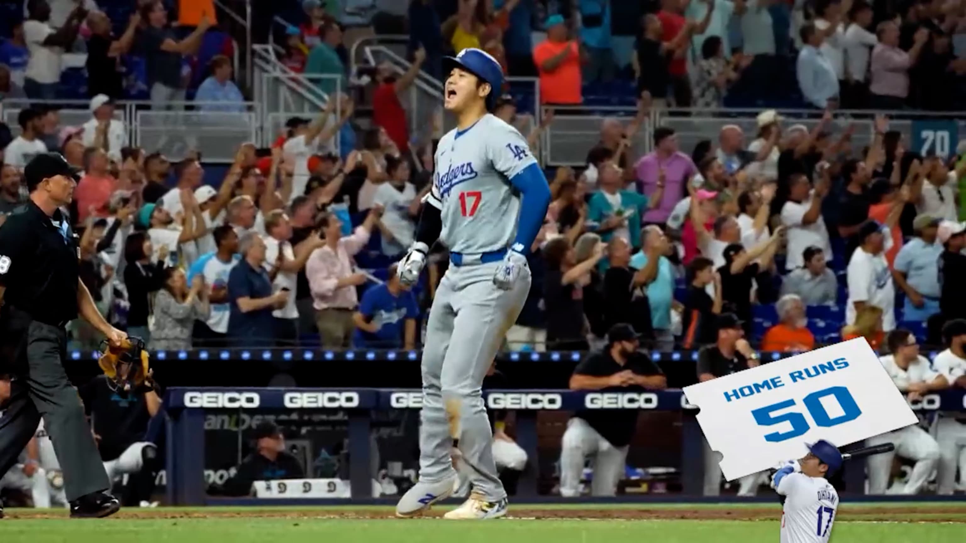 All of Ohtani's 50 homers in 60 seconds 