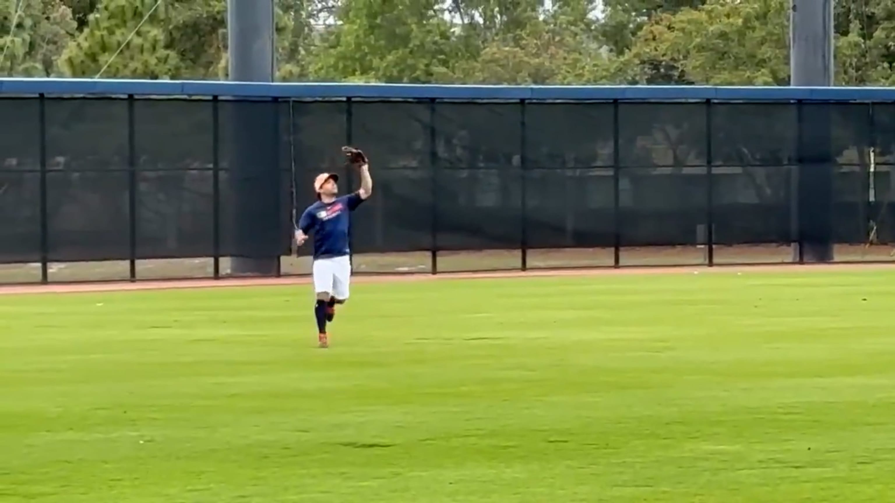Jose Altuve gets in some work in the outfield