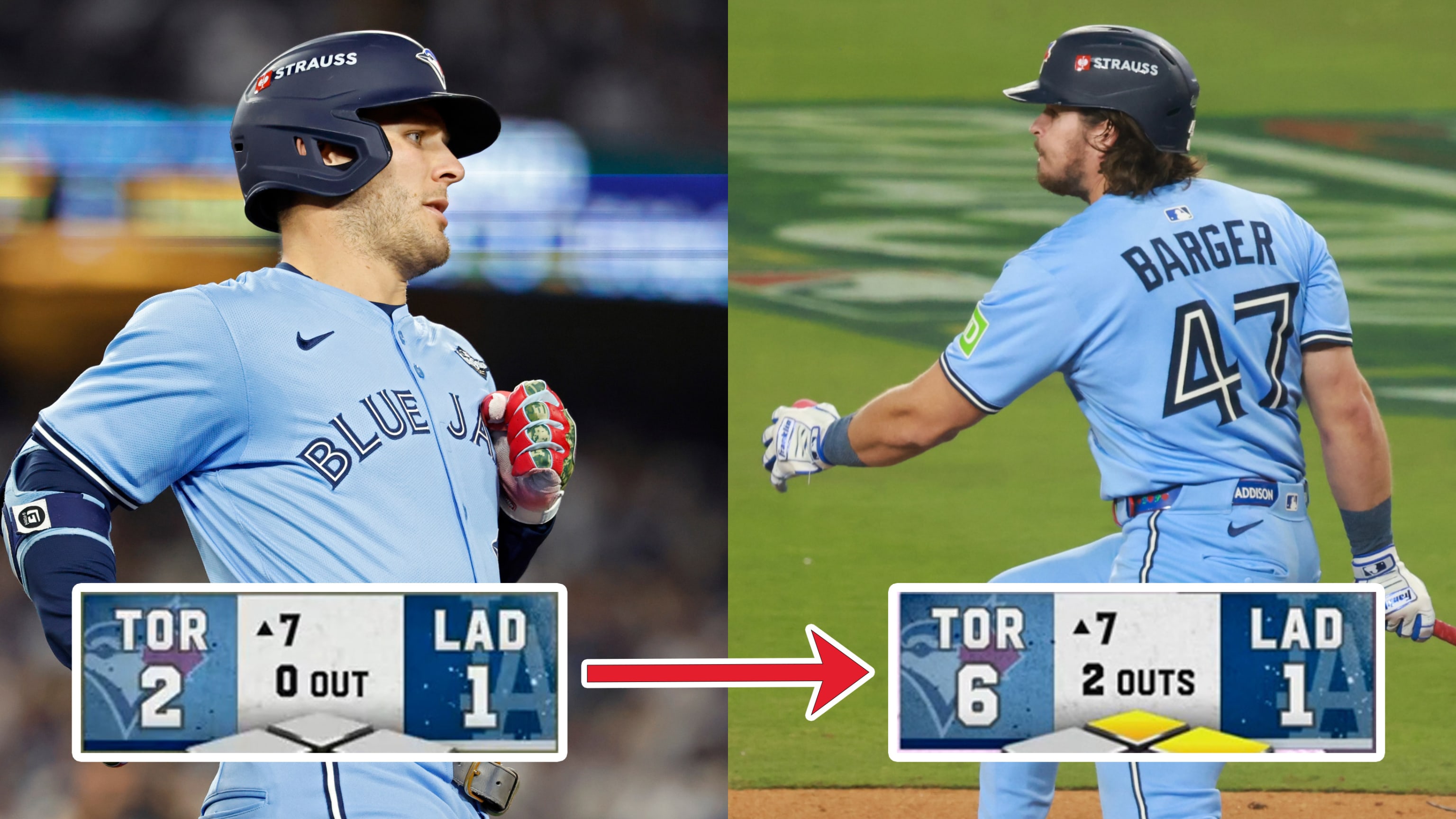 Blue Jays pour on four runs in the 7th inning