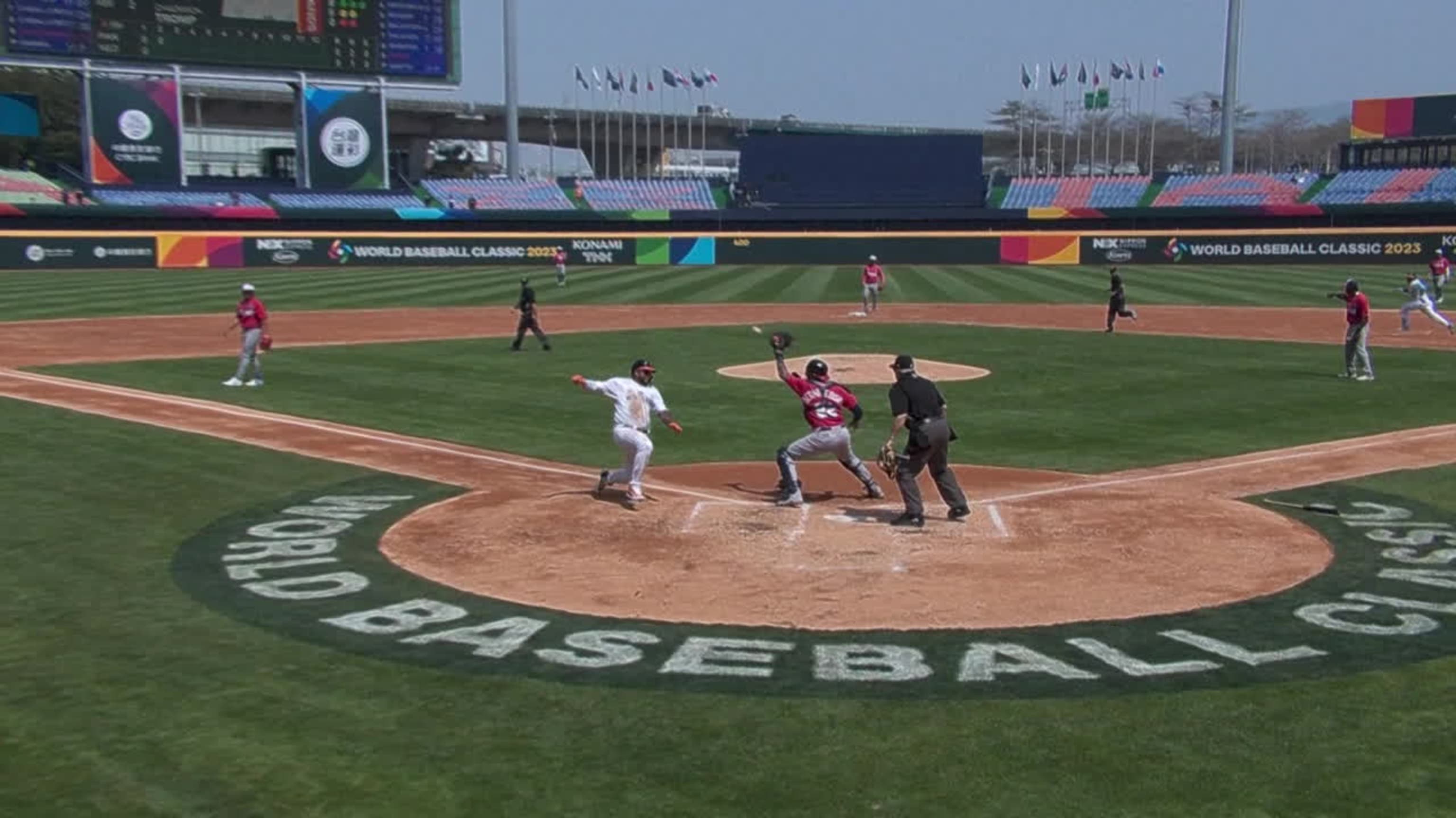 Netherlands' Xander Bogaerts makes a RIDICULOUS 360 play to seal WBC opener  victory against Cuba