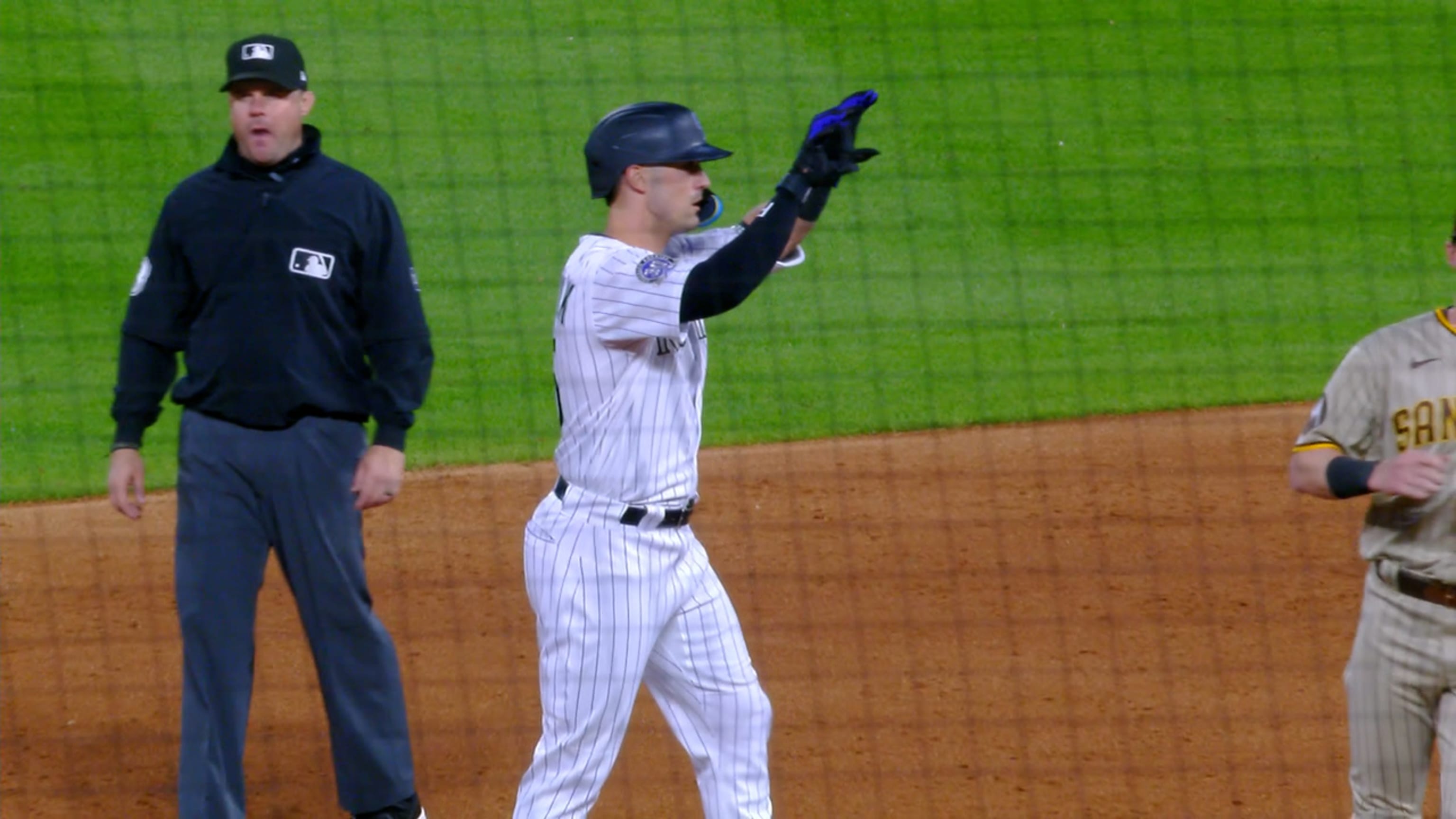 Randal Grichuk, Rockies outfielder, wearing glasses in games