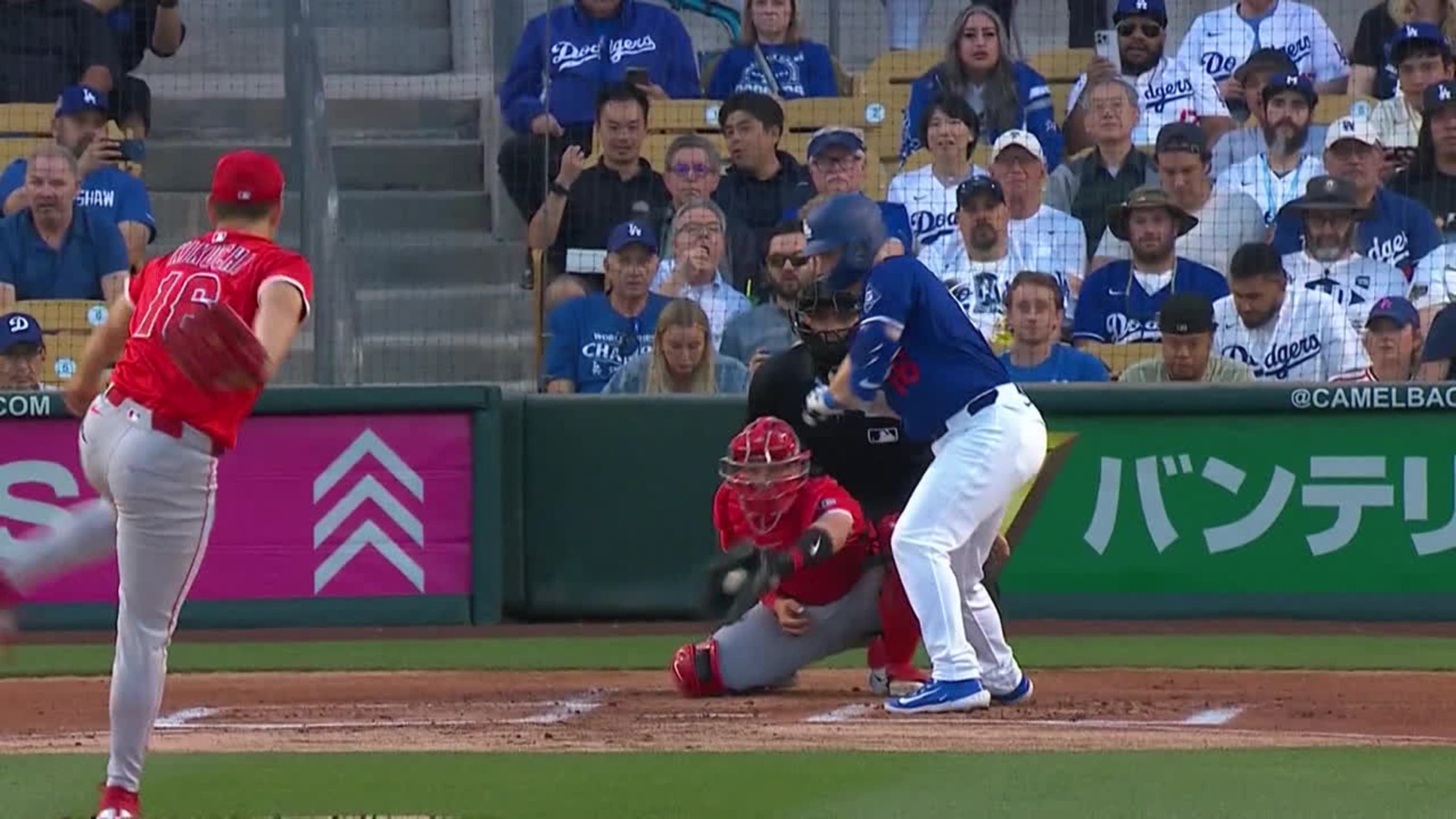 Yusei Kikuchi working on sweeper in Spring Training
