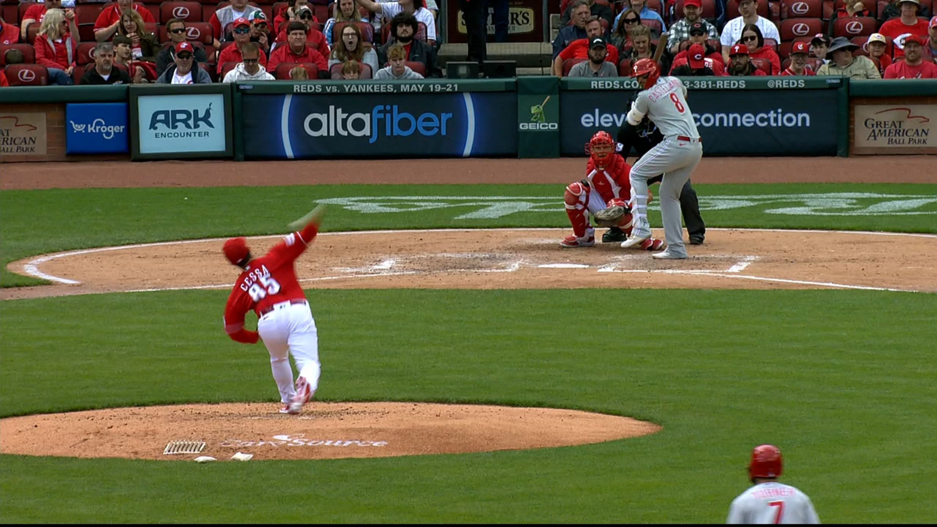 Stott caps three-run ninth with RBI single, Phillies top Reds 3-2 - NBC  Sports