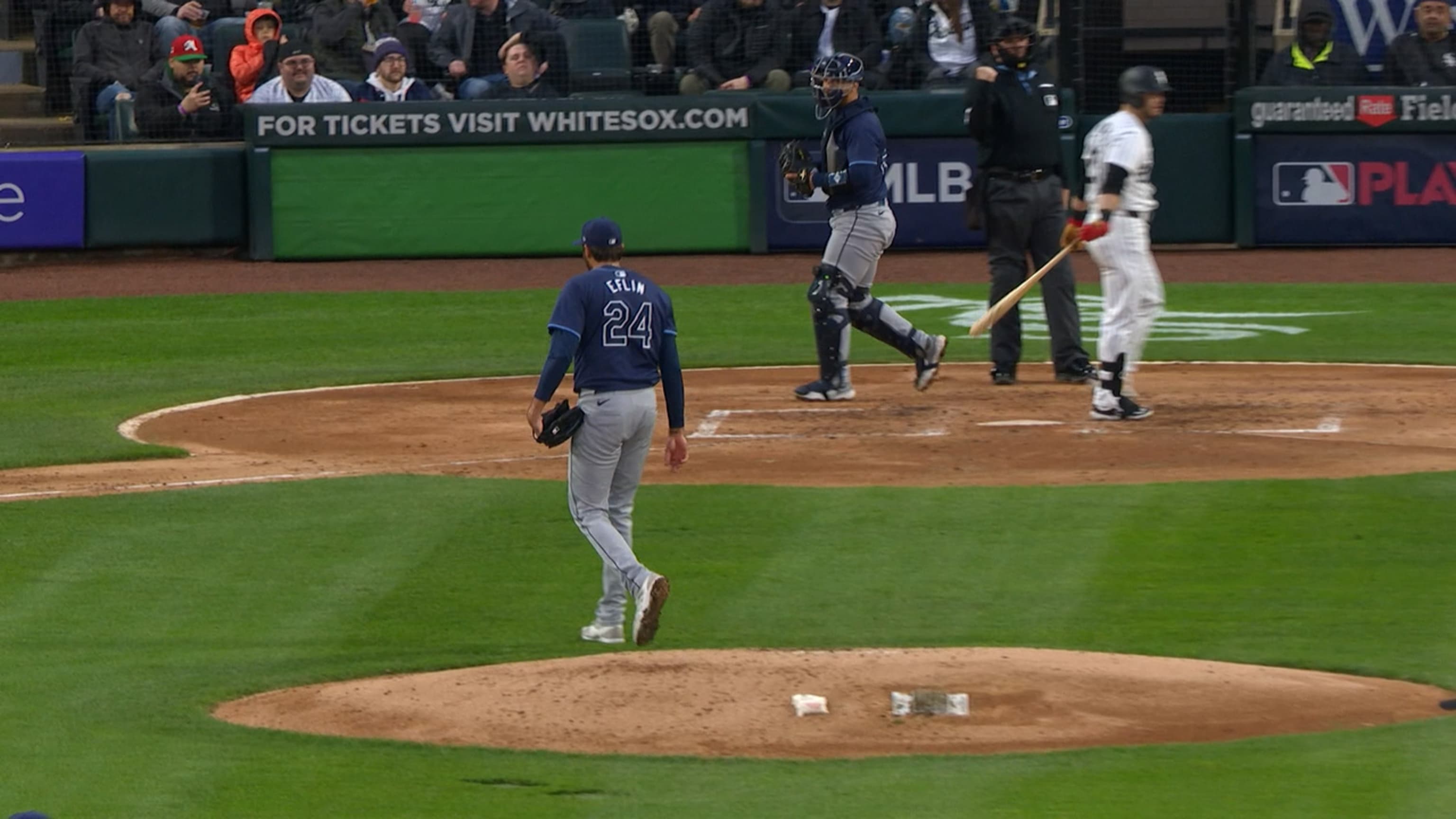 Zach Eflin strikes out Andrew Benintendi