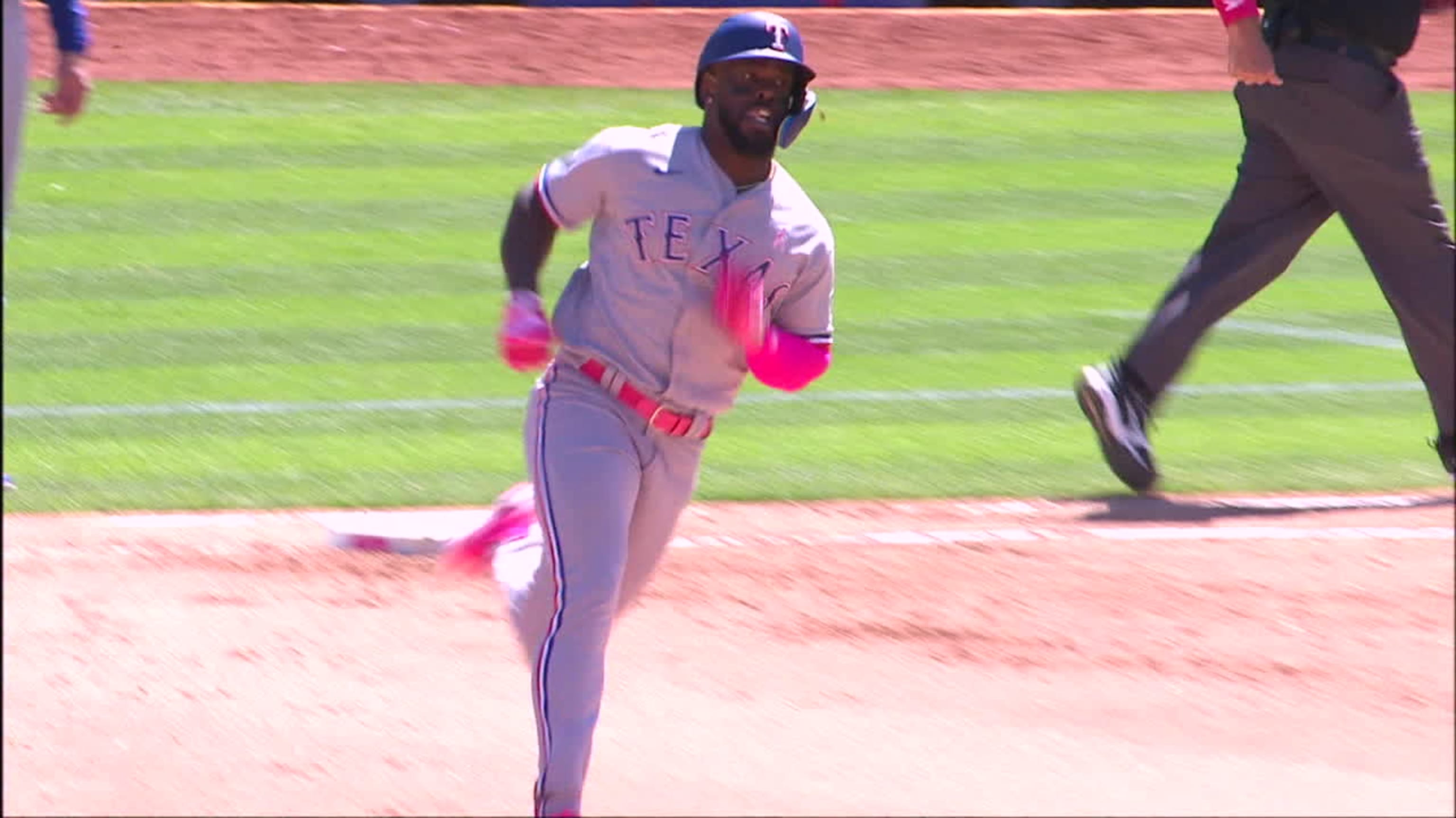 2022 Game-Used Red Jersey: Adolis Garcia - Triple and 5 Total Bases  (5/13/2022 vs Boston Red Sox & 7/8/2022 vs Minnesota Twins)