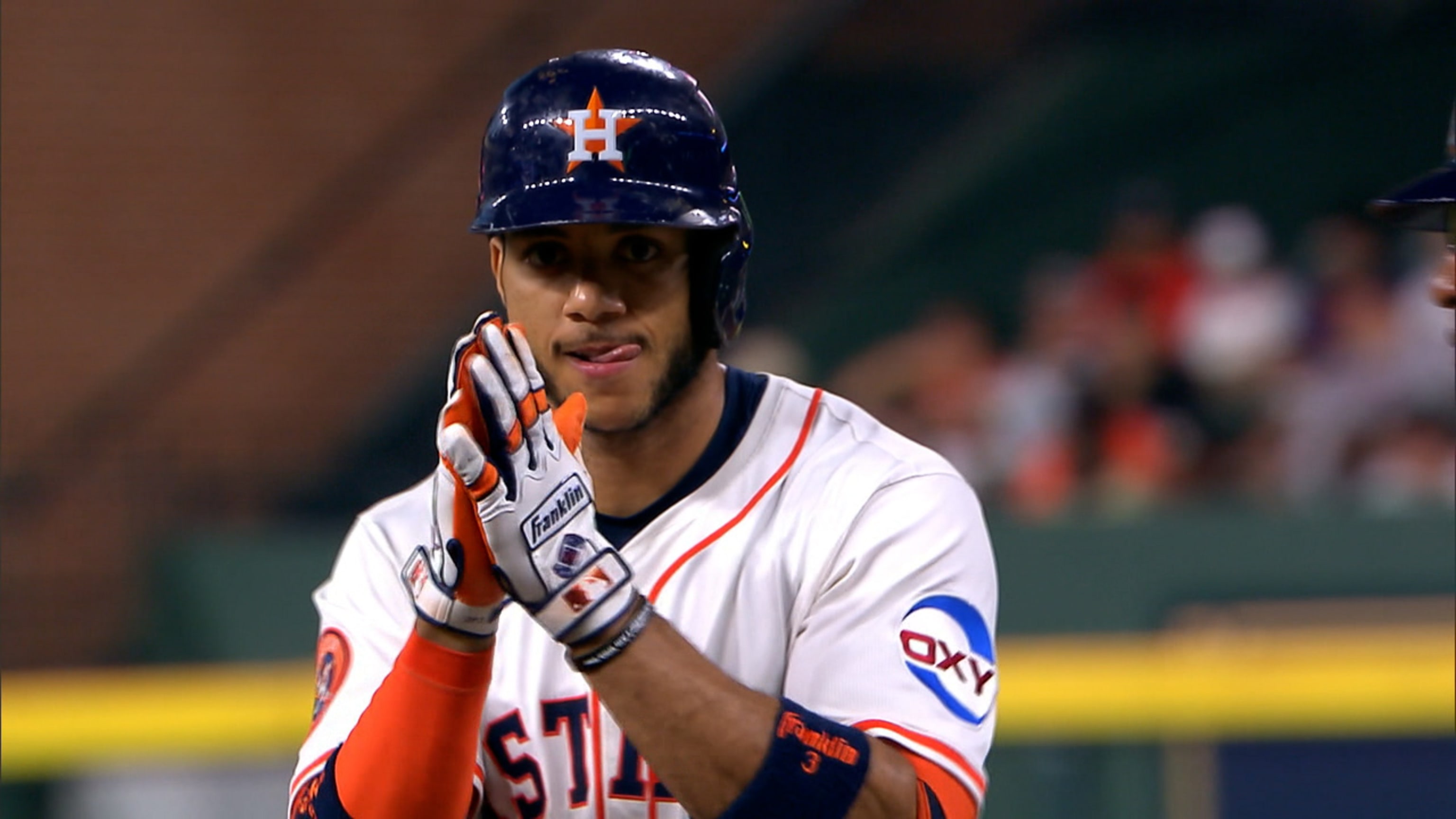Jeremy Peña reaches base five times