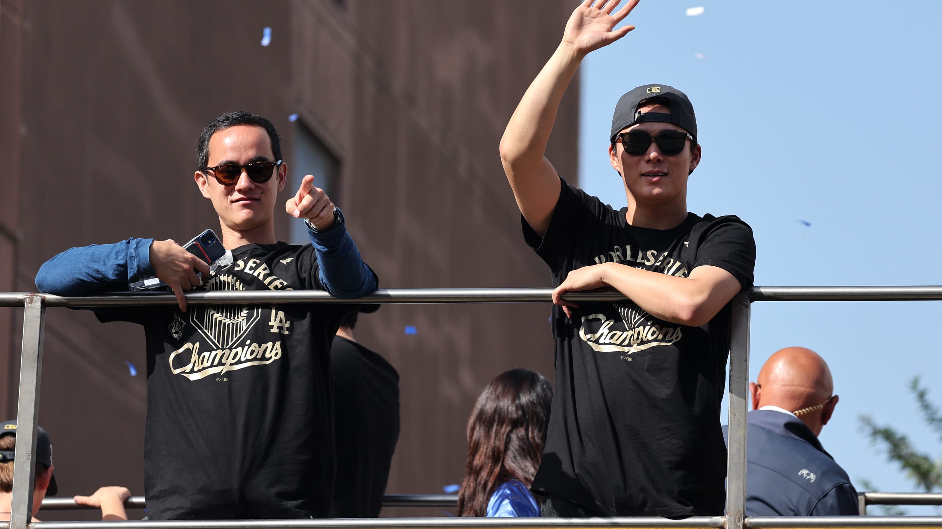 大谷翔平＆山本由伸、WS連覇のパレード参加