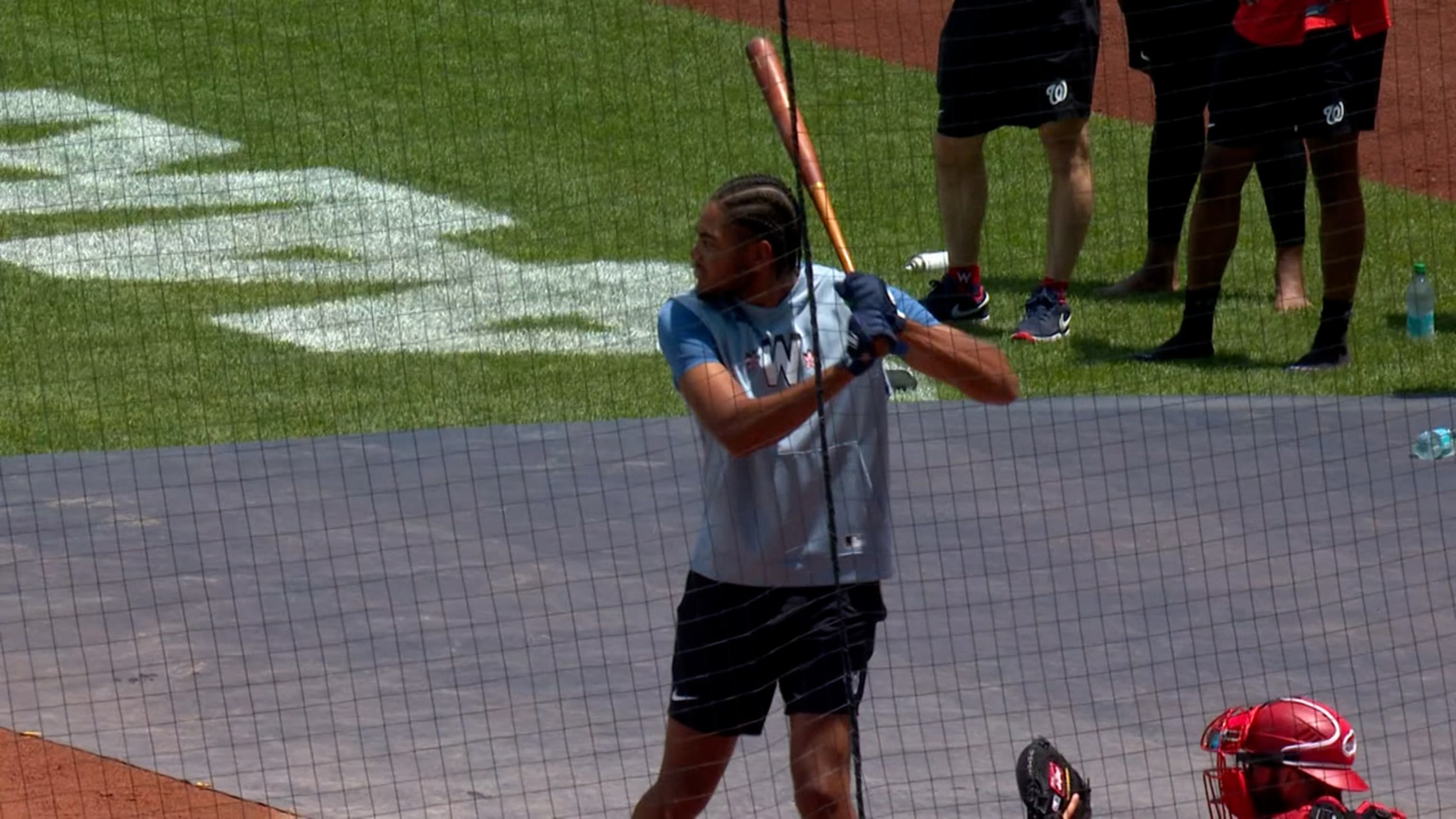 James Wood gets ready for the Home Run Derby 