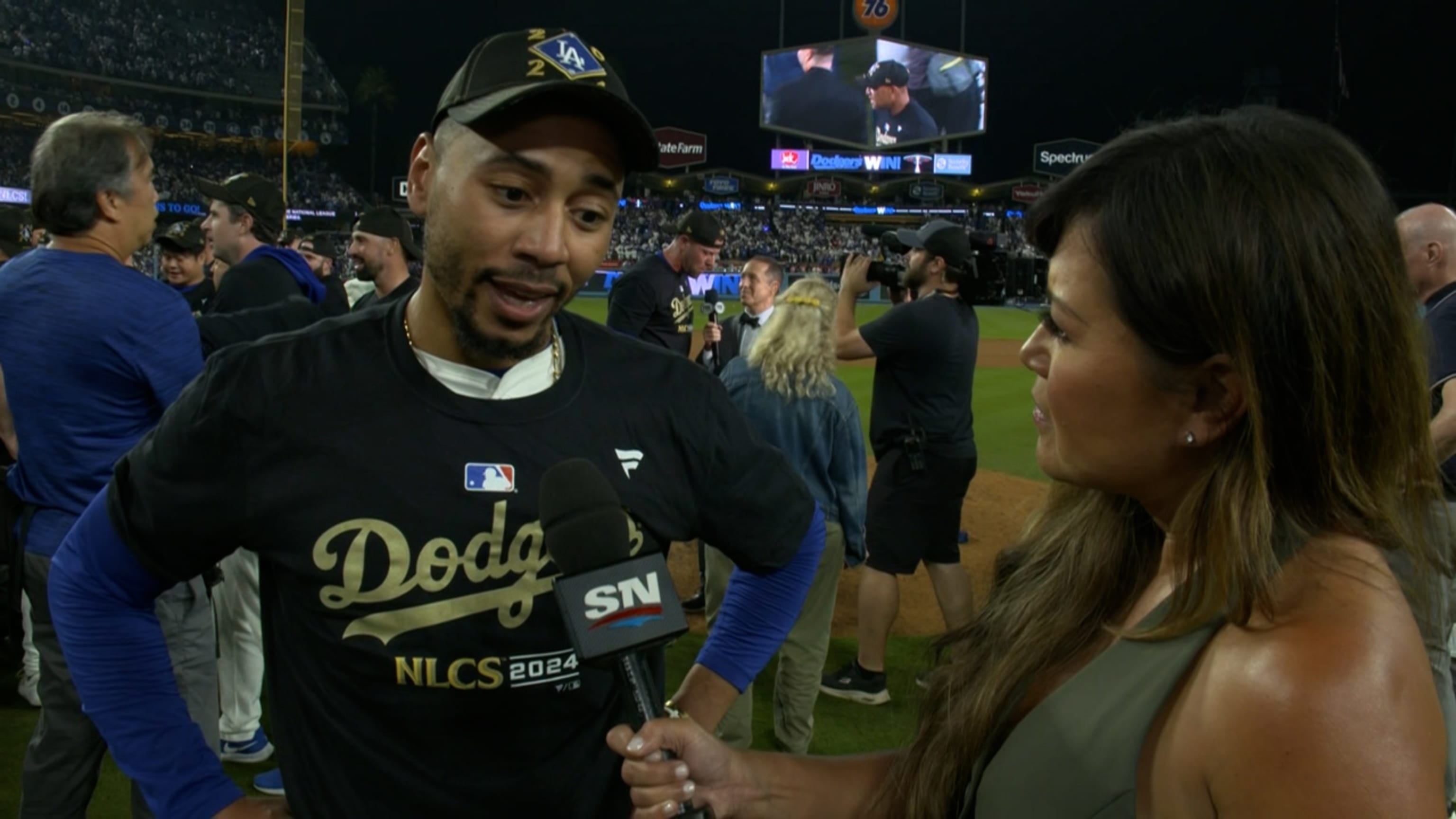 Mookie Betts on advancing to NLCS, Yoshinobu Yamamoto