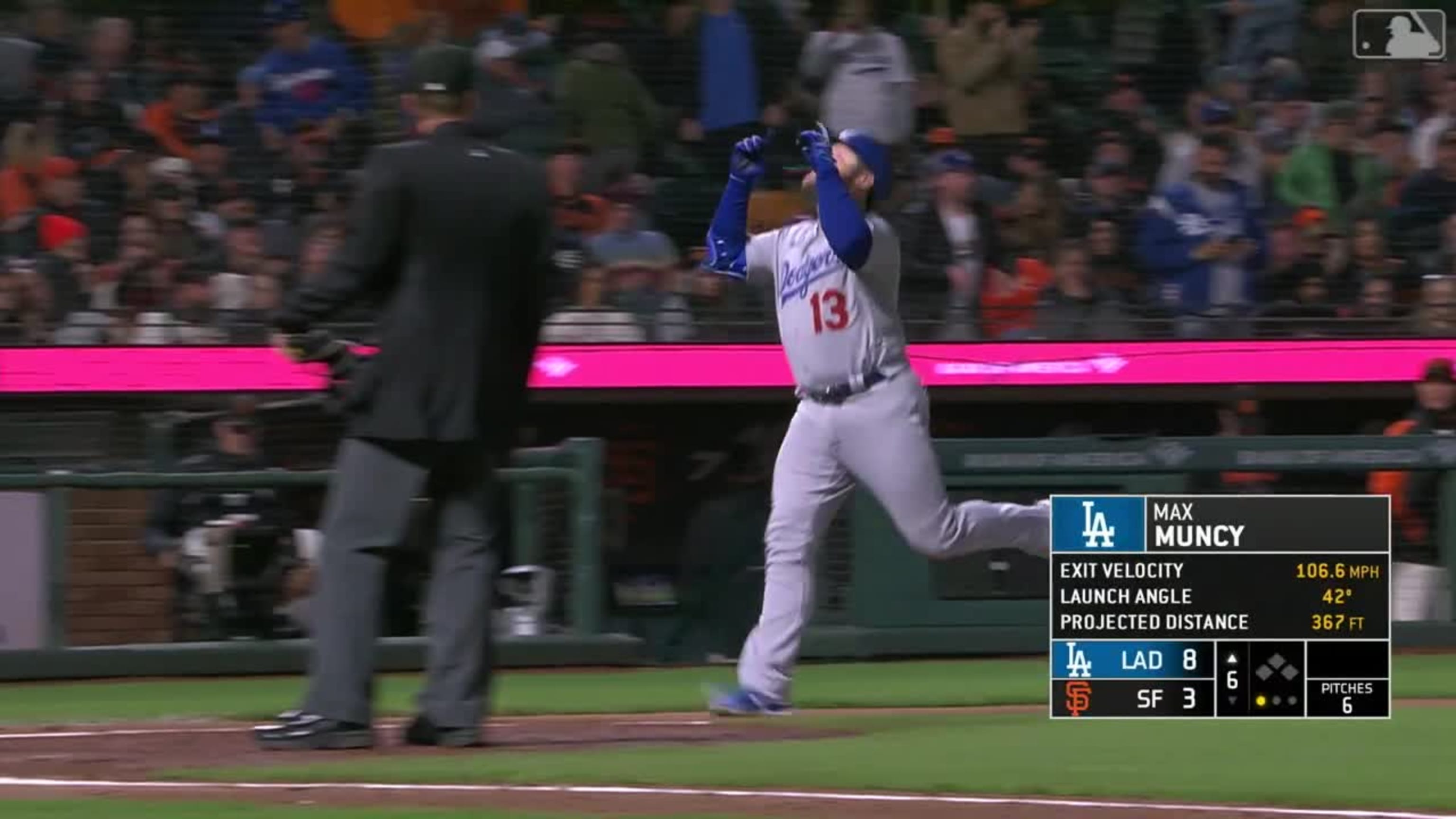 Max Muncy la bota dos veces