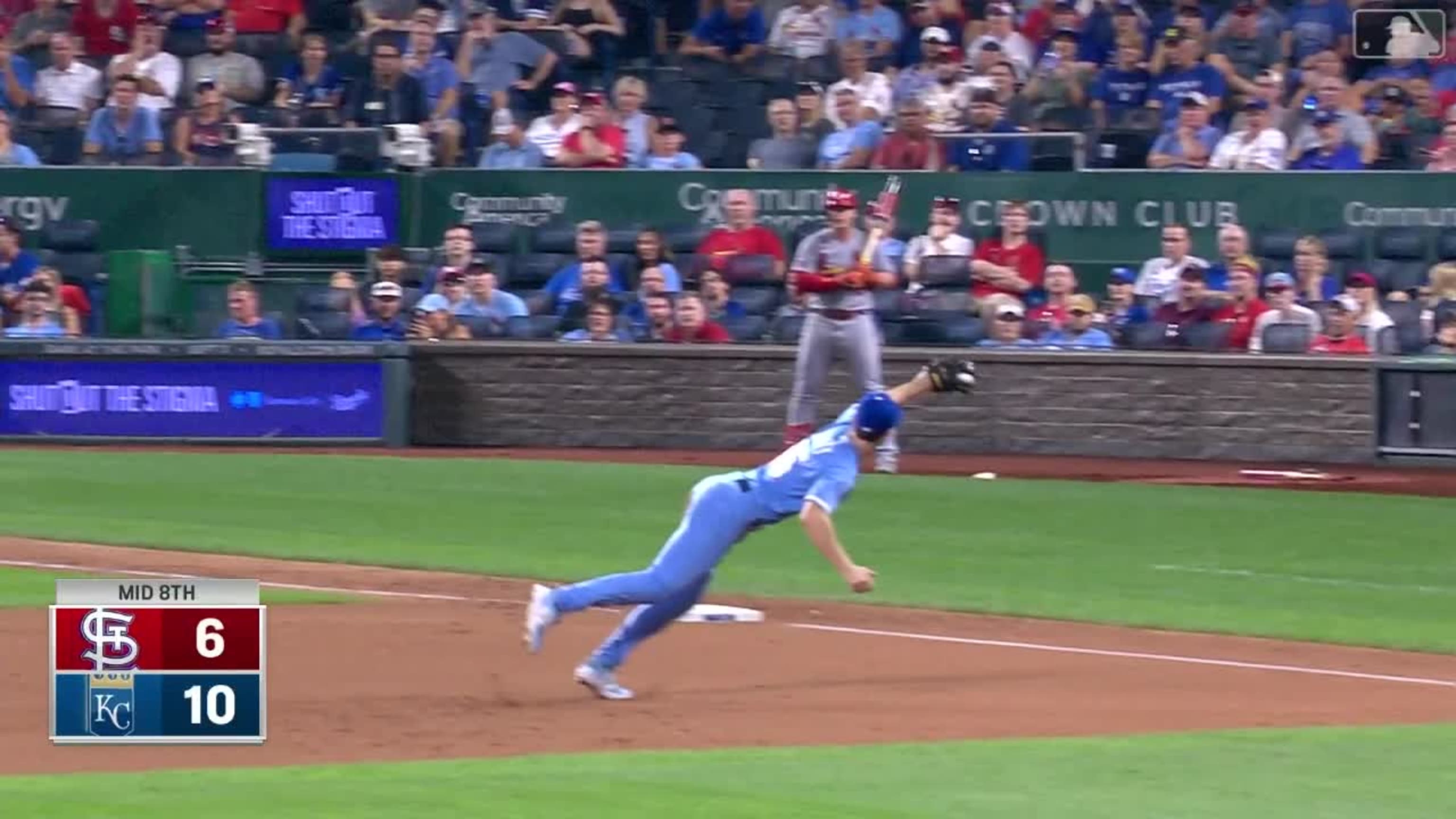 St. Louis, United States. 26th Aug, 2020. Kansas City Royals Cam Gallagher  rounds third base after hitting a two run home run in the third inning  against the St. Louis Cardinals at