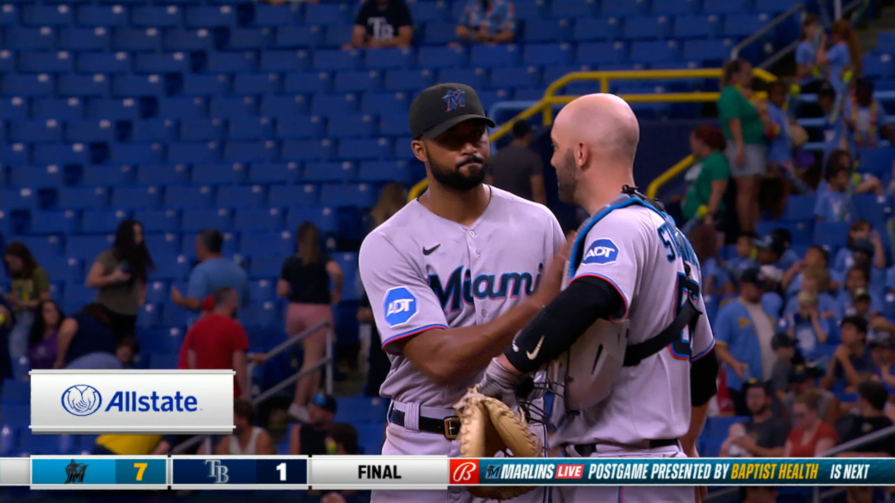 Alcantara blazes to his best start in months, topping Rays and ending  Marlins' 10-game road losing skid