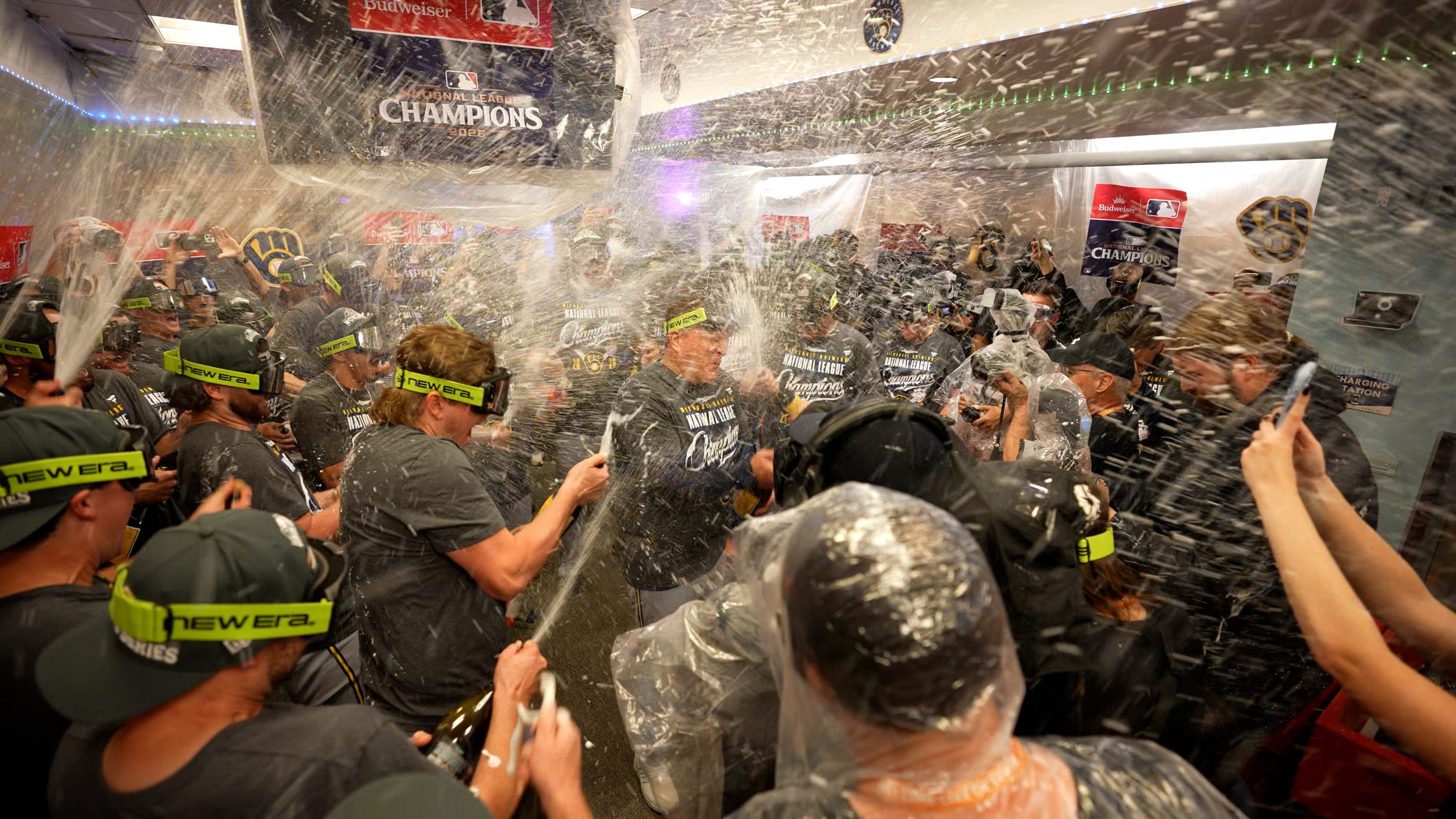 Brewers celebrate World Series berth