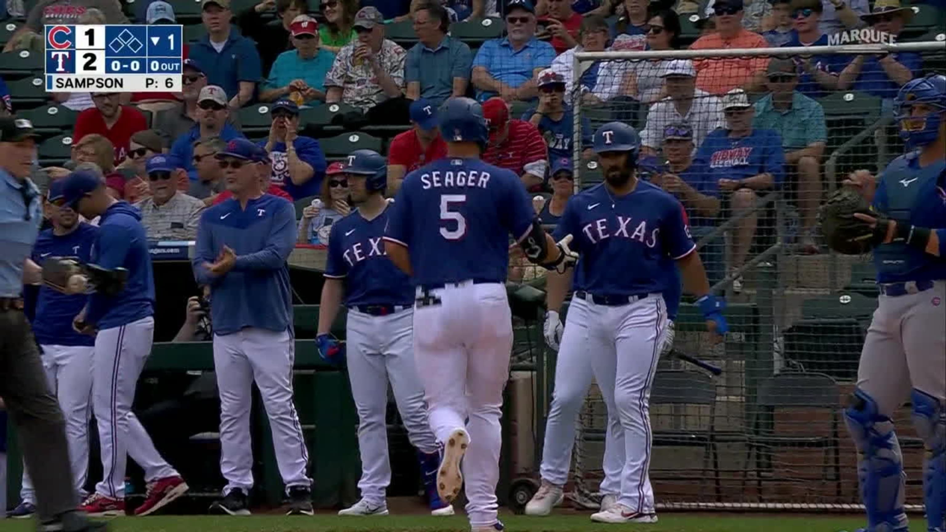 Opening Day lineup for the Texas Rangers