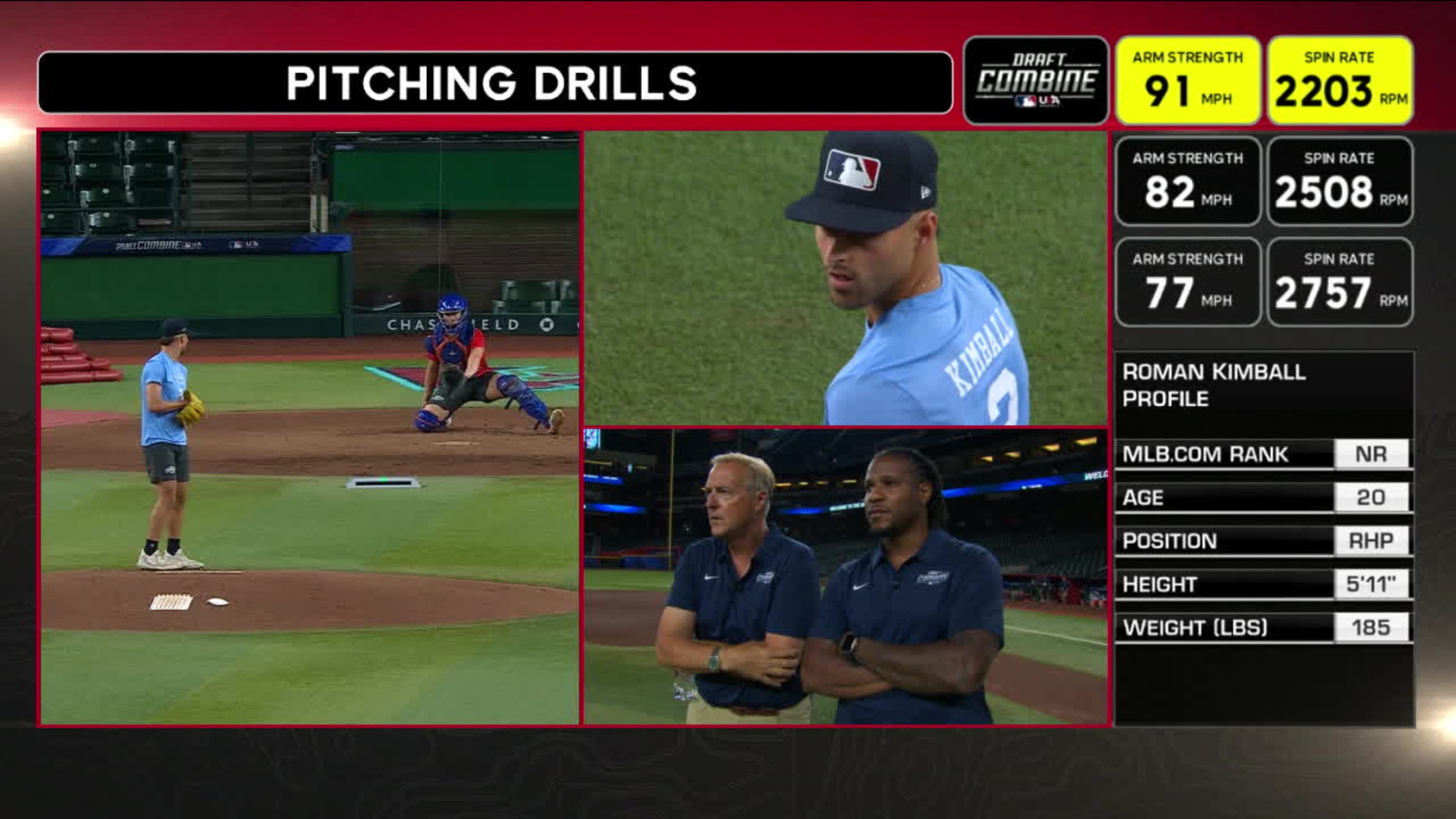 Al Leiter and Edwin Jackson on MLB Combine pitchers