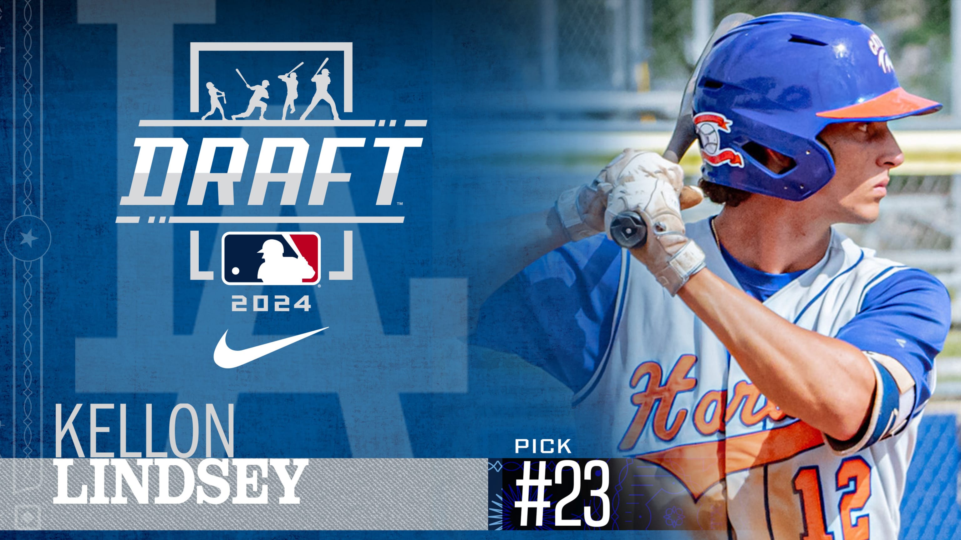 Kellon Lindsey drafted No. 23 by Los Angeles Dodgers in 2024 MLB Draft