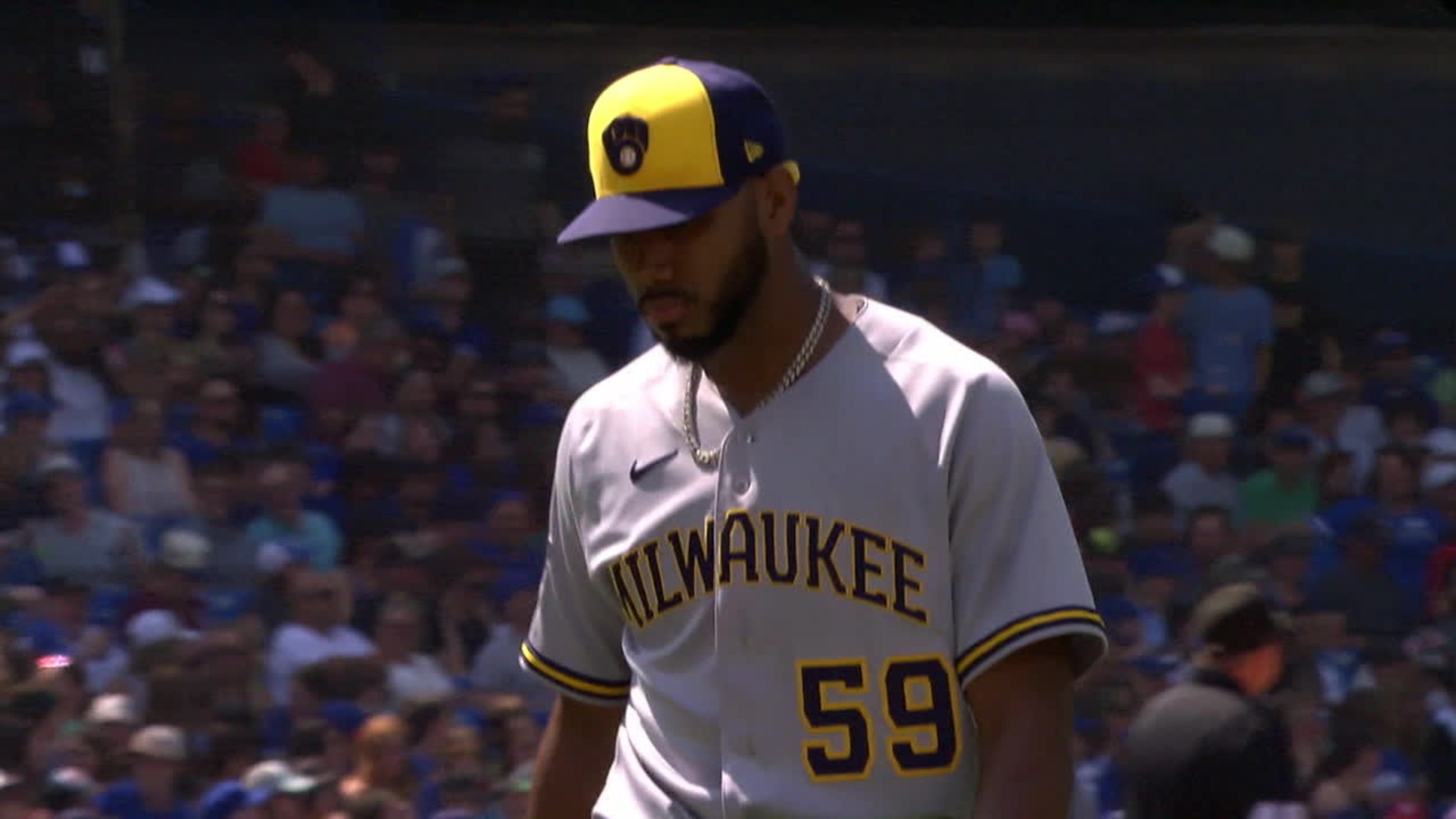 Brewers' Freddy Peralta falls five outs short of no-hitter on 25th birthday  
