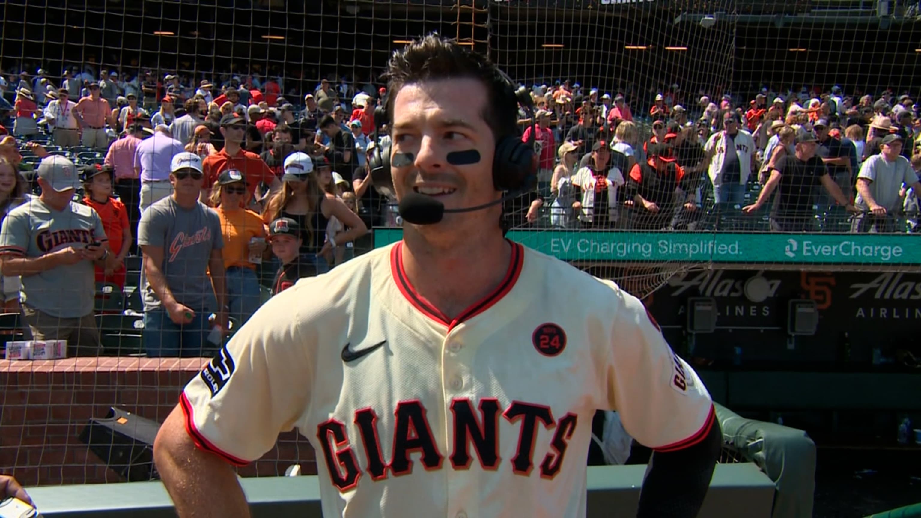 Mike Yastrzemski discusses his walk-off home run