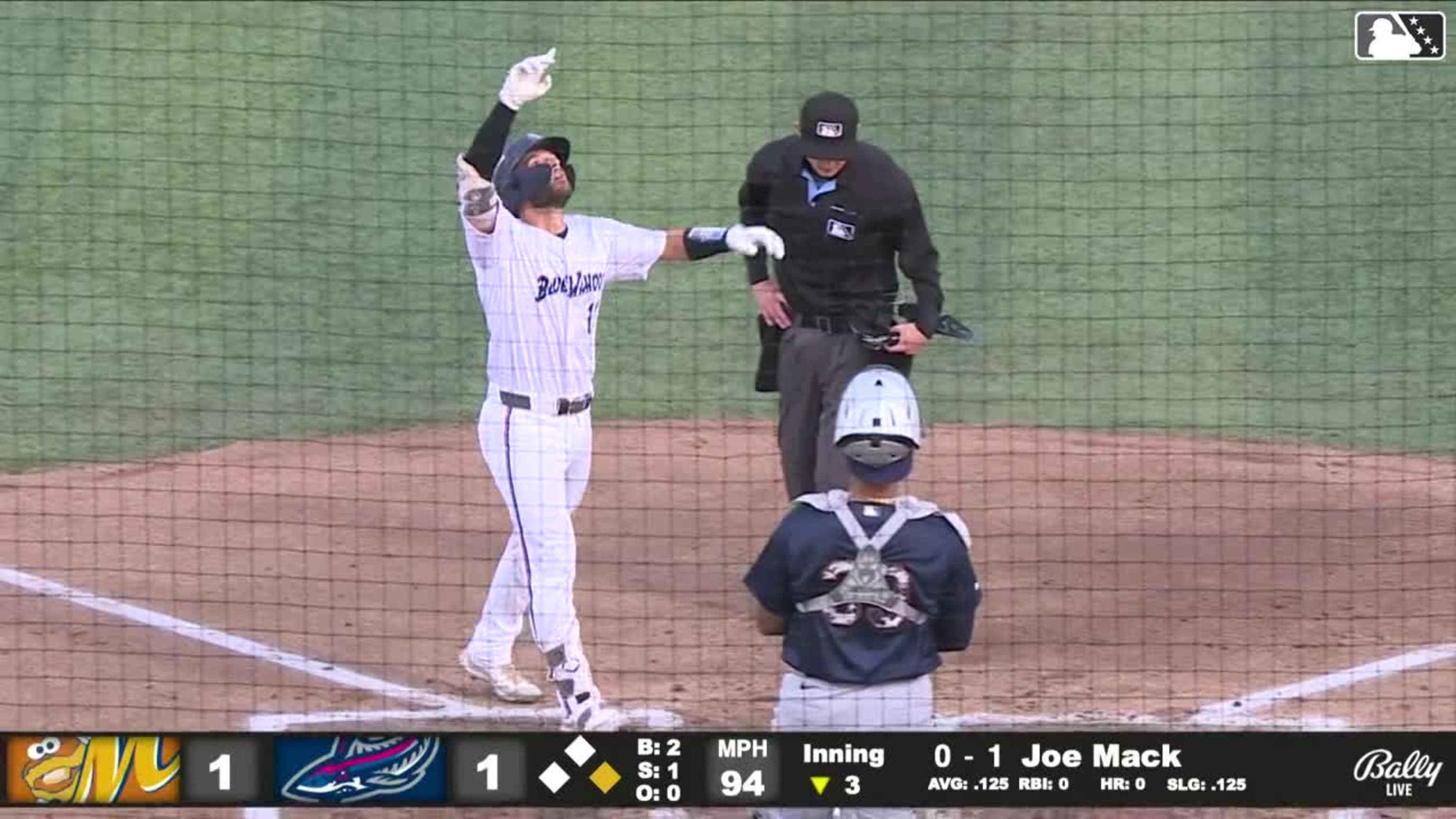Joe Mack swats a two-run homer