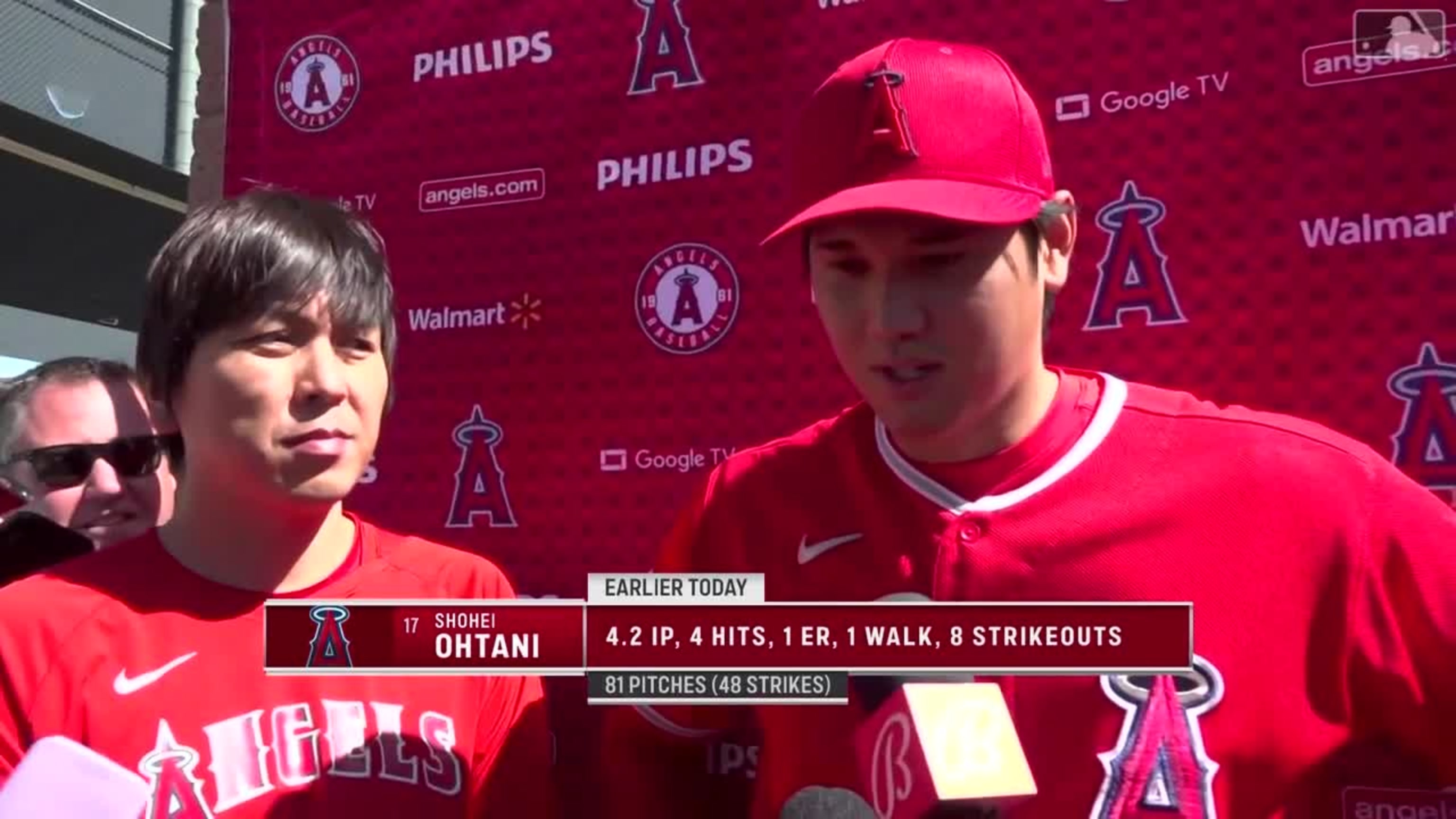 Ohtani lanza en las menores