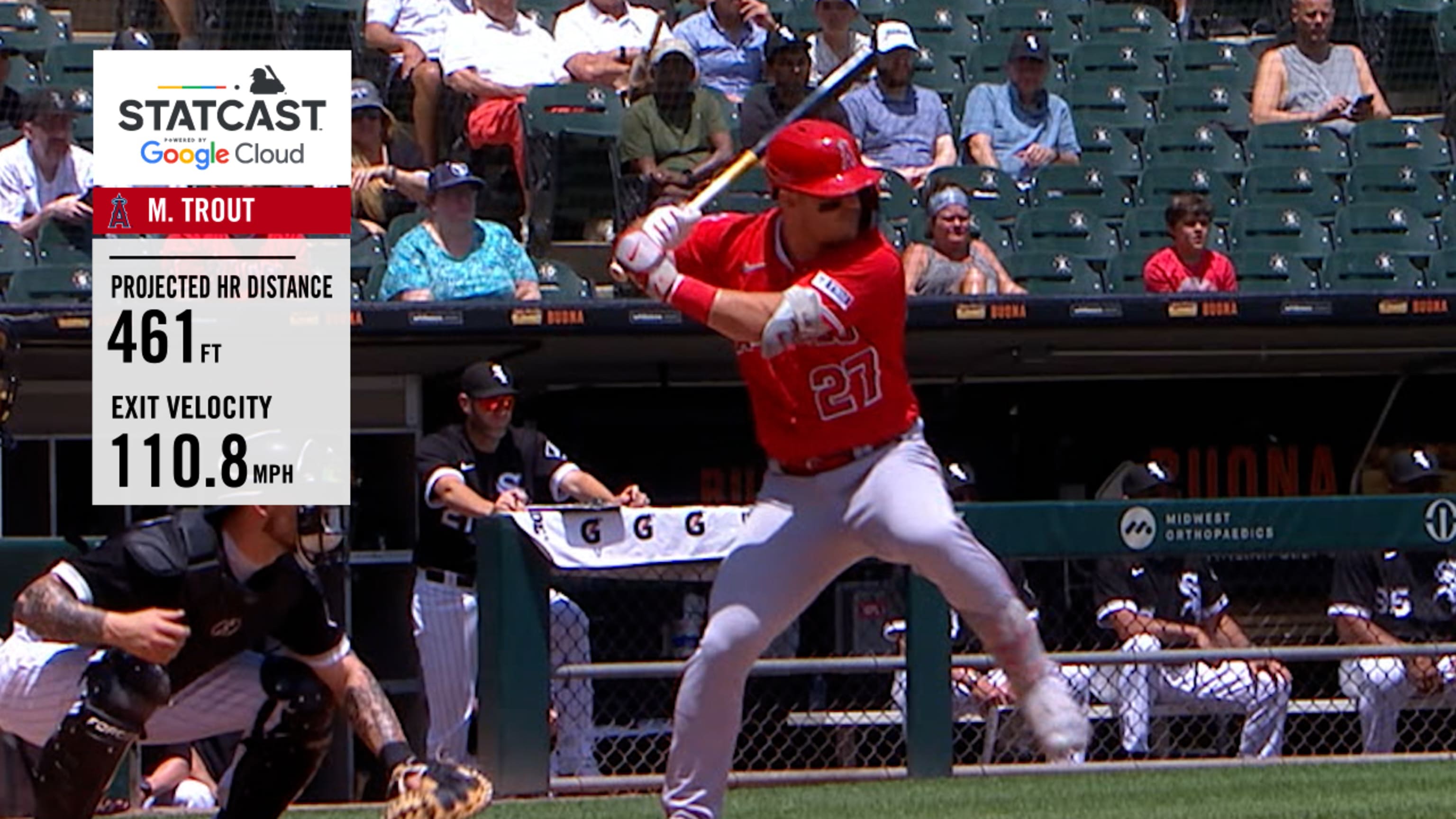 Mike Trout da HR de 461 pies