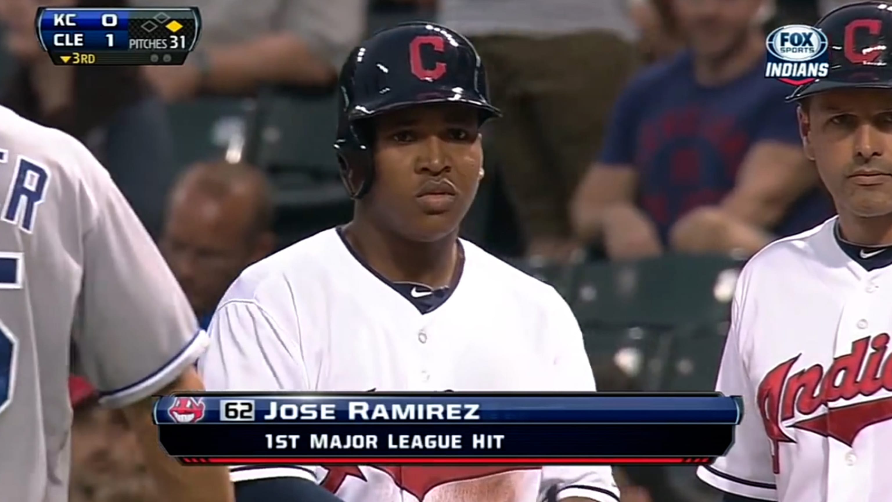 Ramírez's first career MLB hit