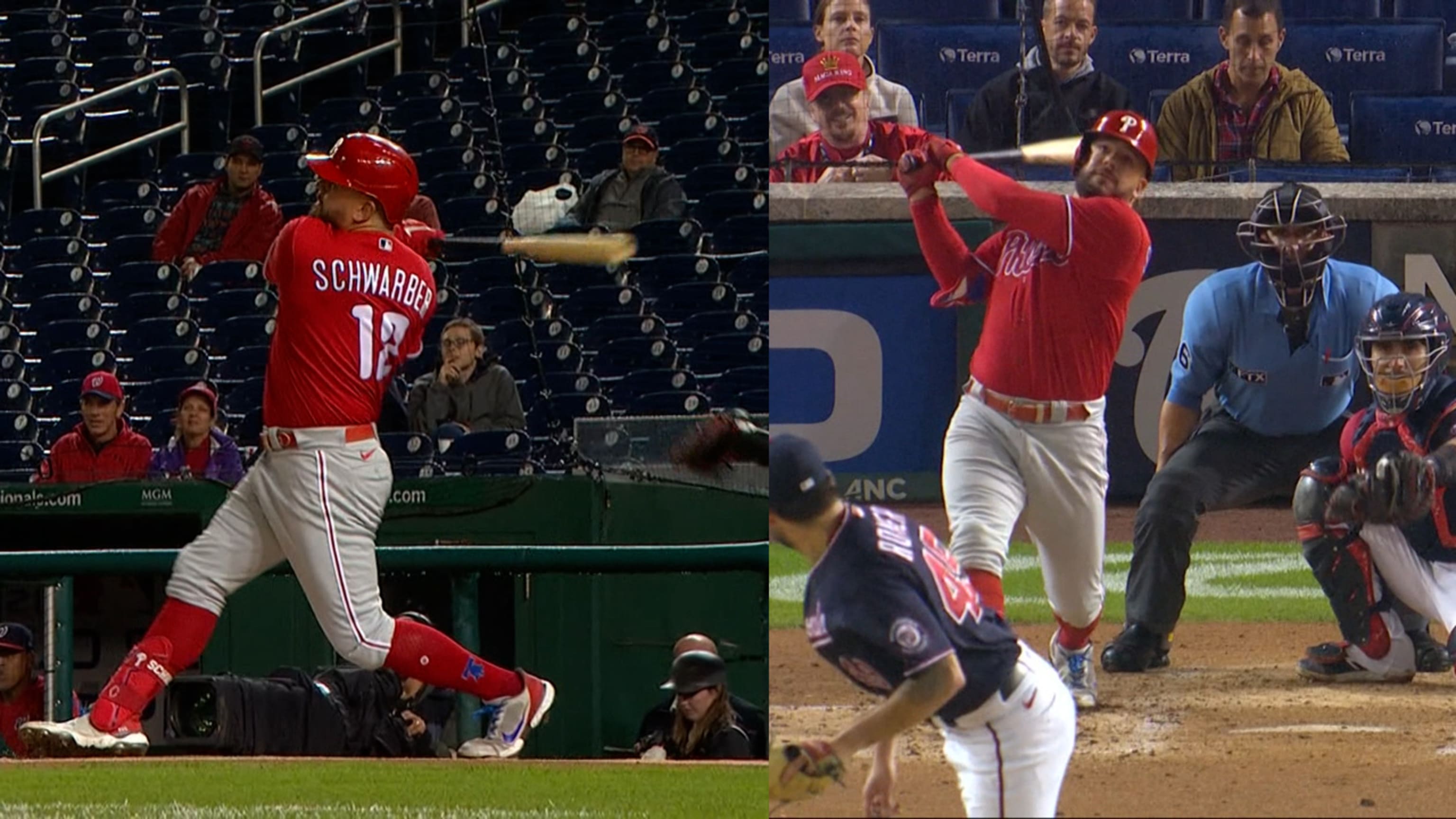 Schwarber goes deep twice in win