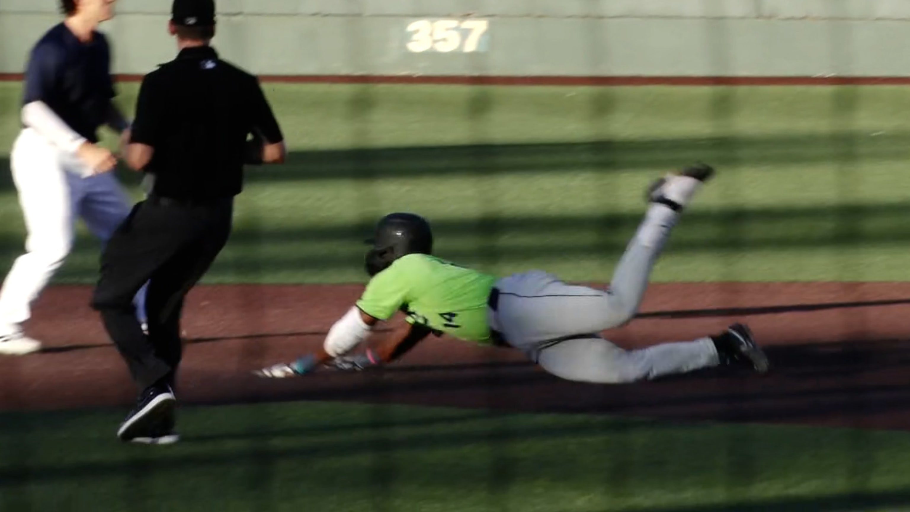 Gino Groover connects on his first double in the 1st
