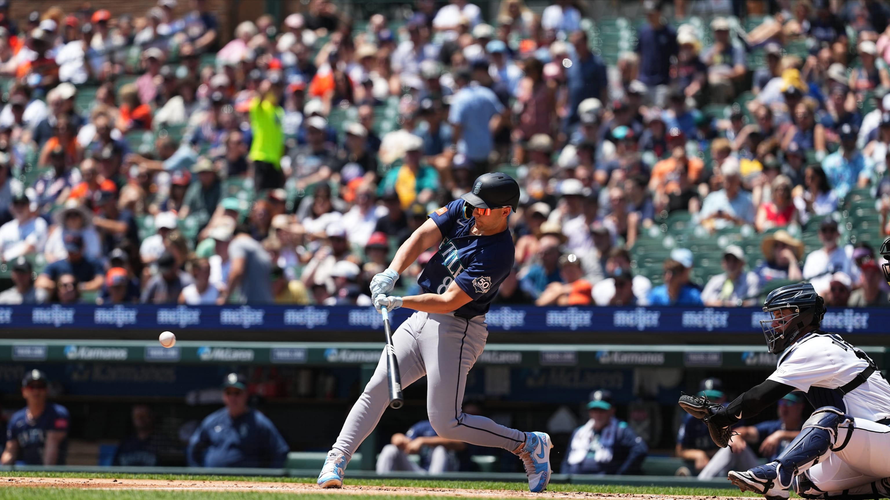 Dominic Canzone's RBI double (Photo: MLB.com)