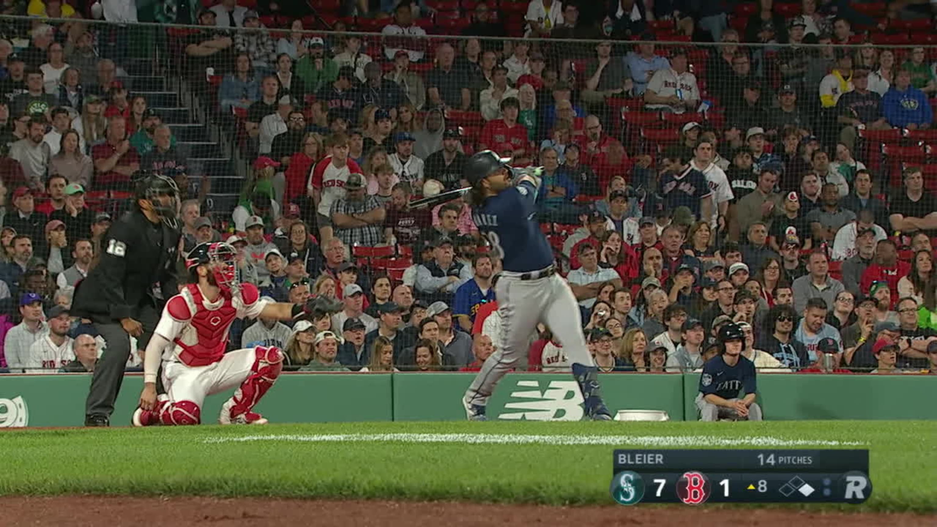 Raleigh first catcher to homer from both sides at Fenway as Mariners pound  Red Sox