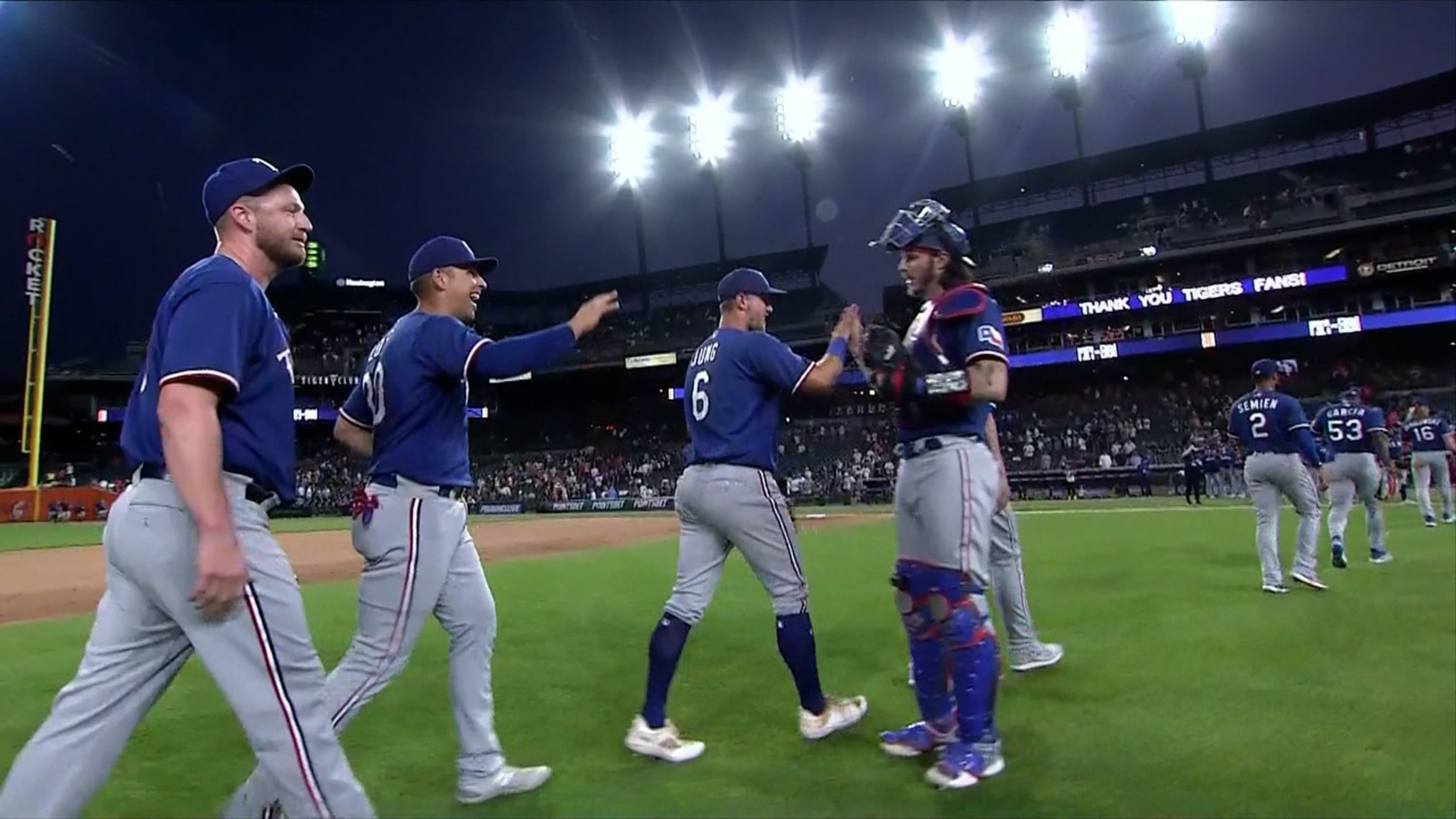 Texas Rangers get 10th consecutive win after beating Detroit Tigers
