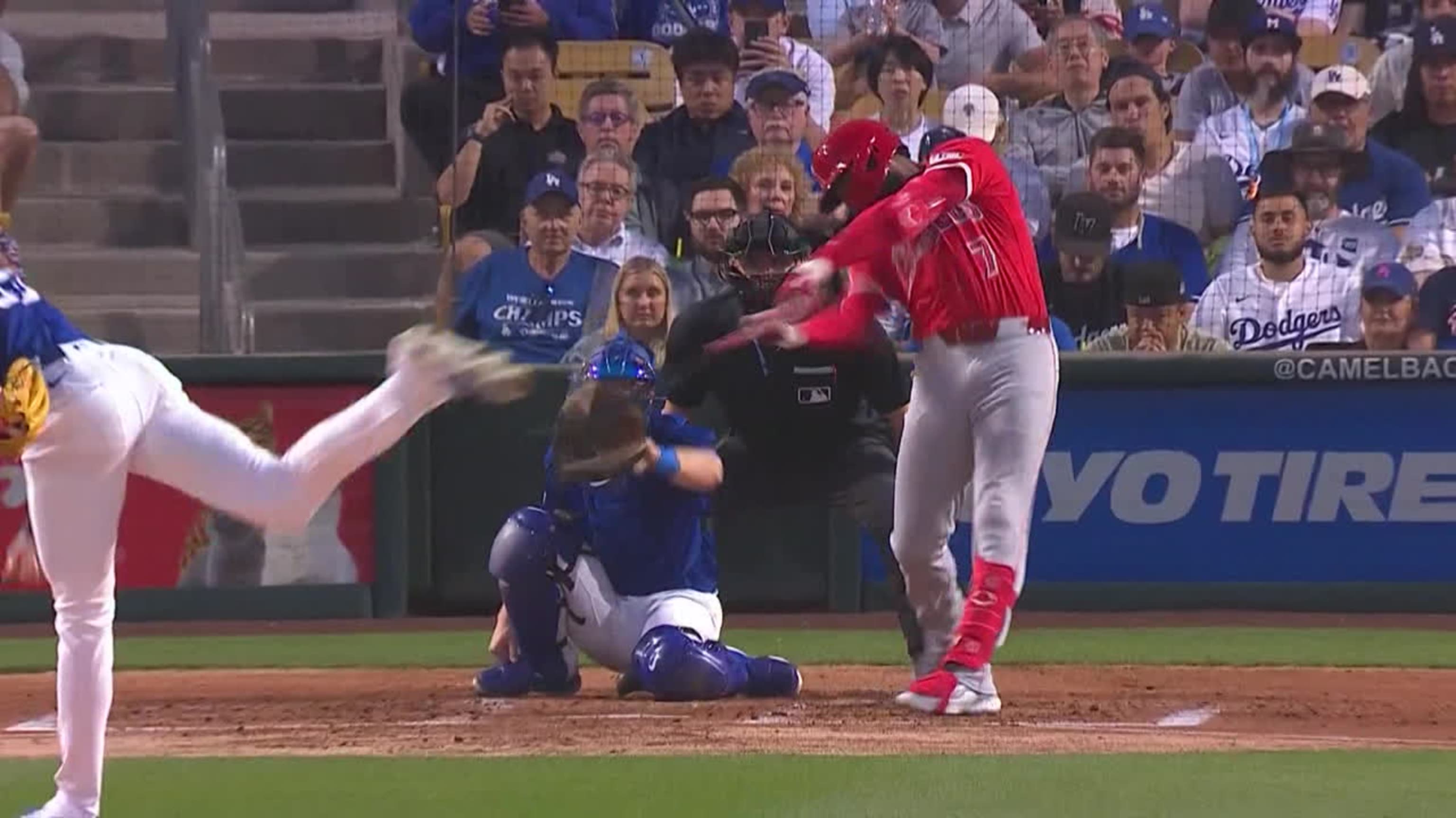 Jo Adell experimenting with his swing during Spring Training