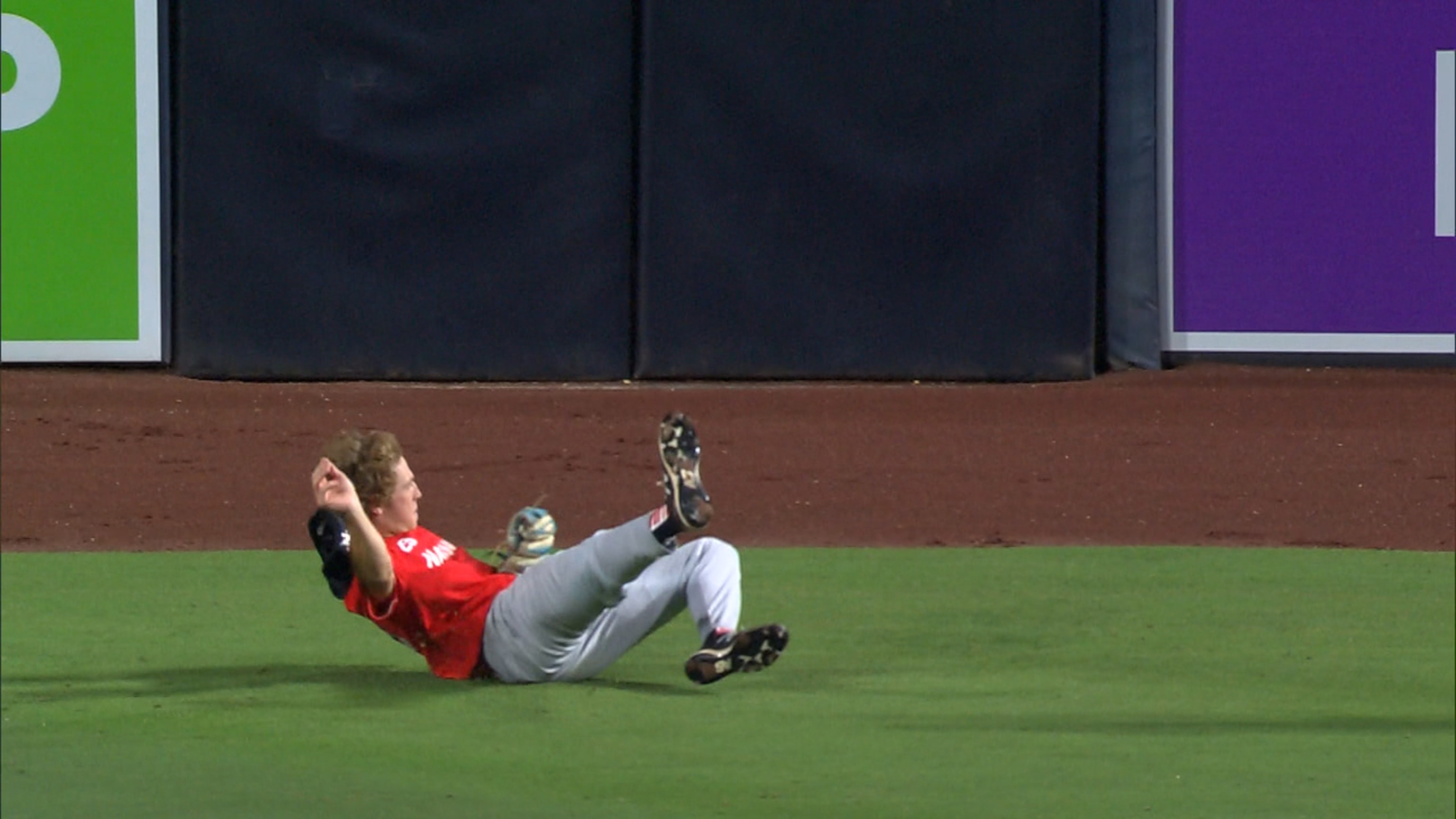 Sean Gamble's sliding catch