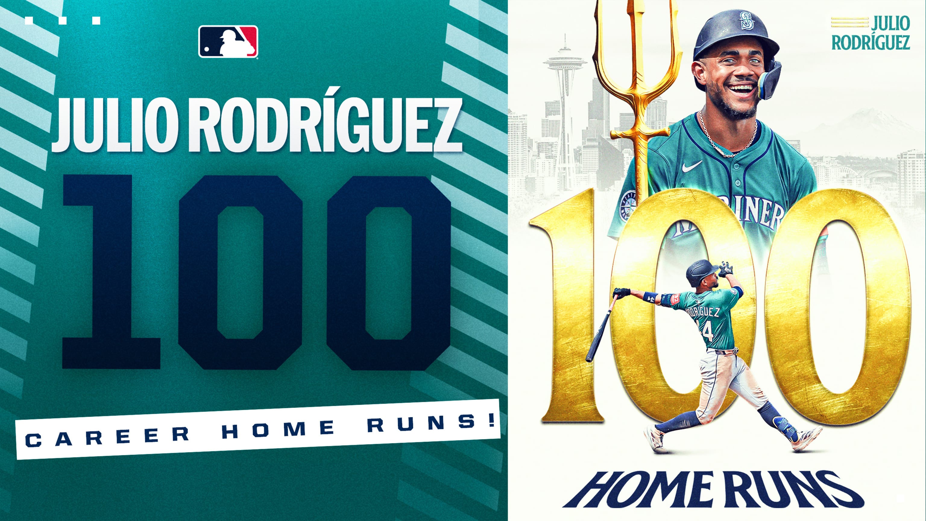 Julio Rodríguez llega a 100 jonrones
