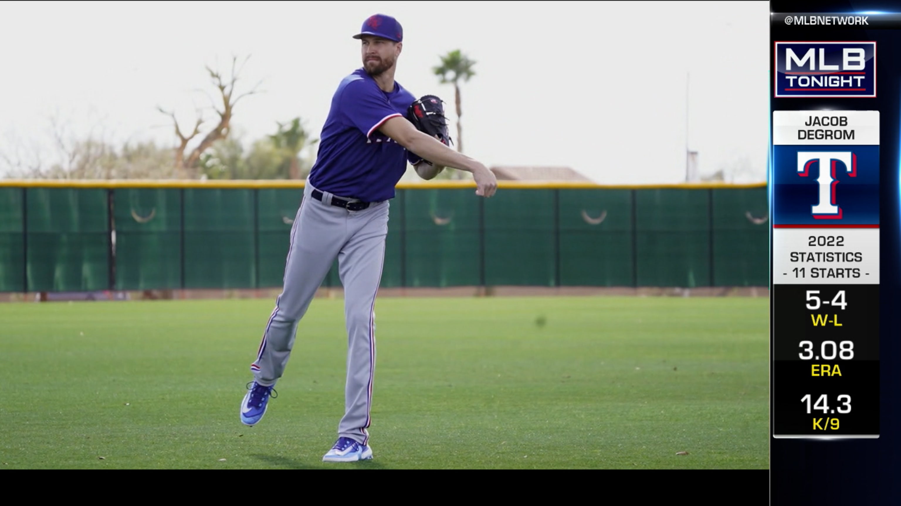 Jacob deGrom throws first bullpen pitches during Texas Rangers spring  training 