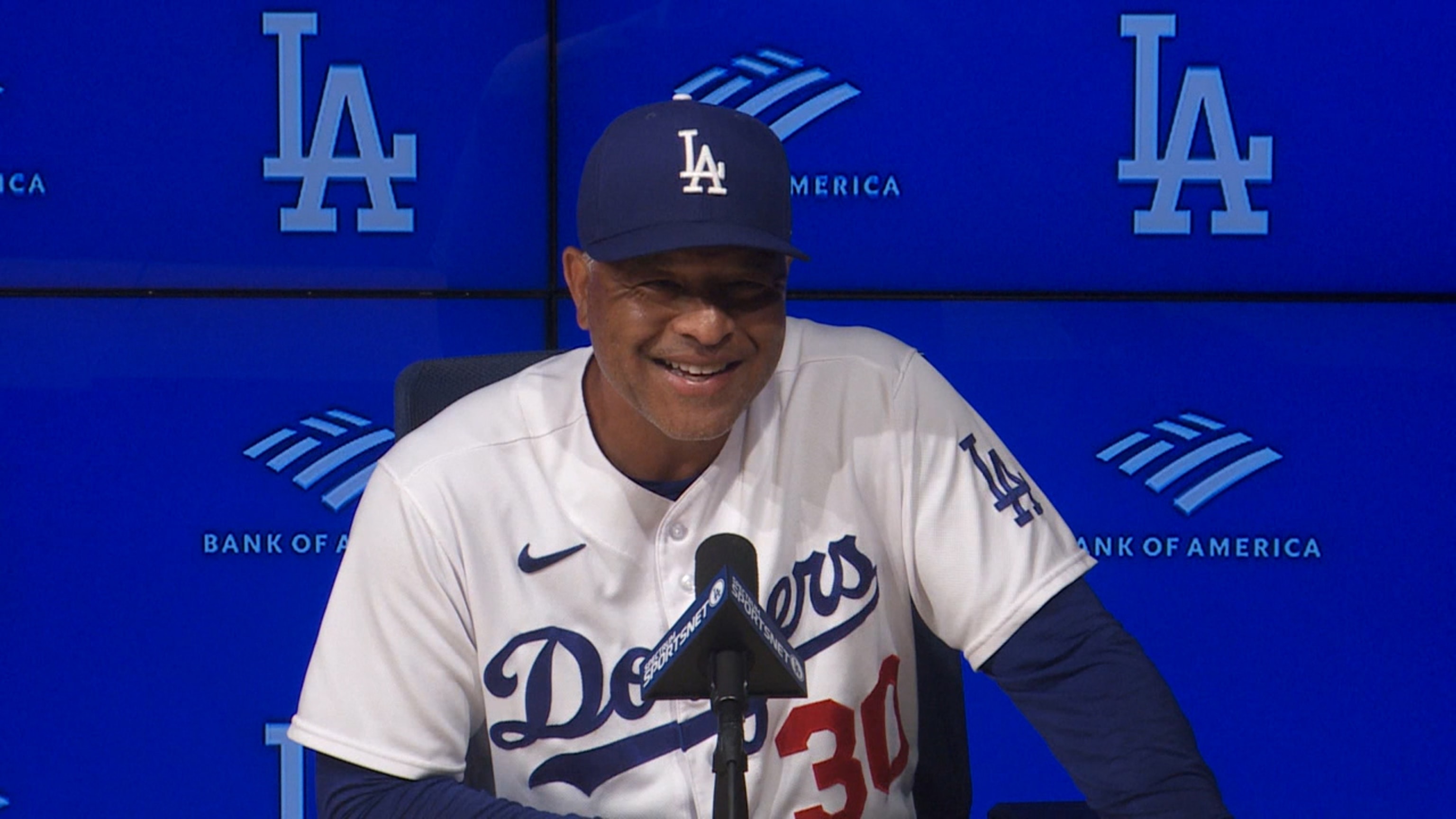 Dave Roberts Los Angeles Dodgers Road Jersey by NIKE