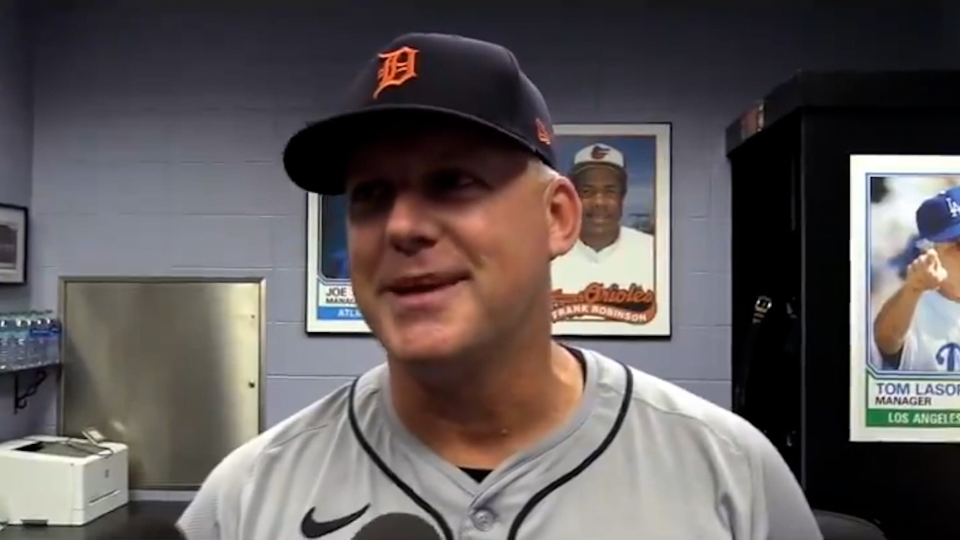 A.J. Hinch discusses the Tigers' 7-6 win