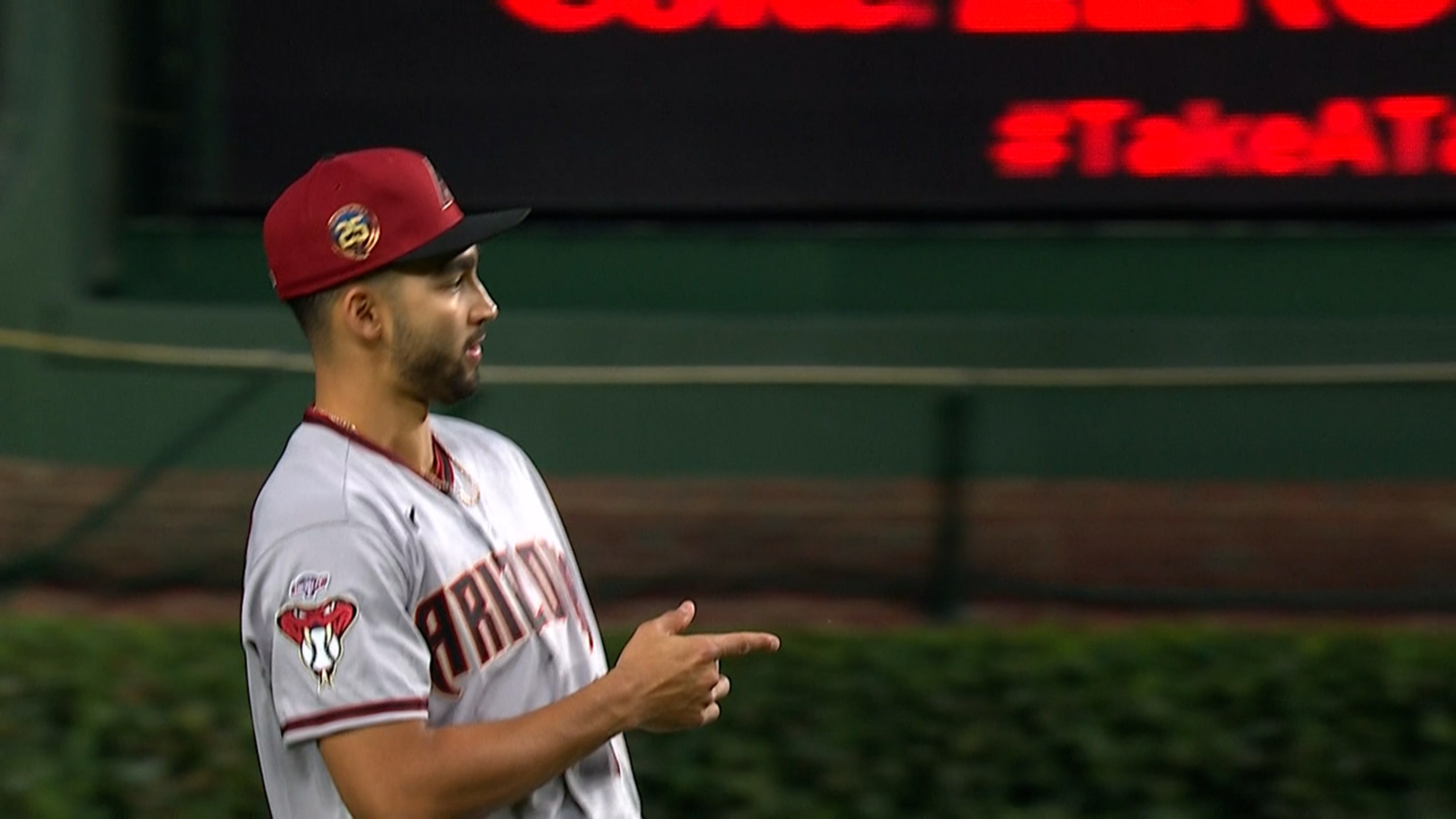 Arizona Diamondbacks' Jordan Lawlar takes batting practice prior