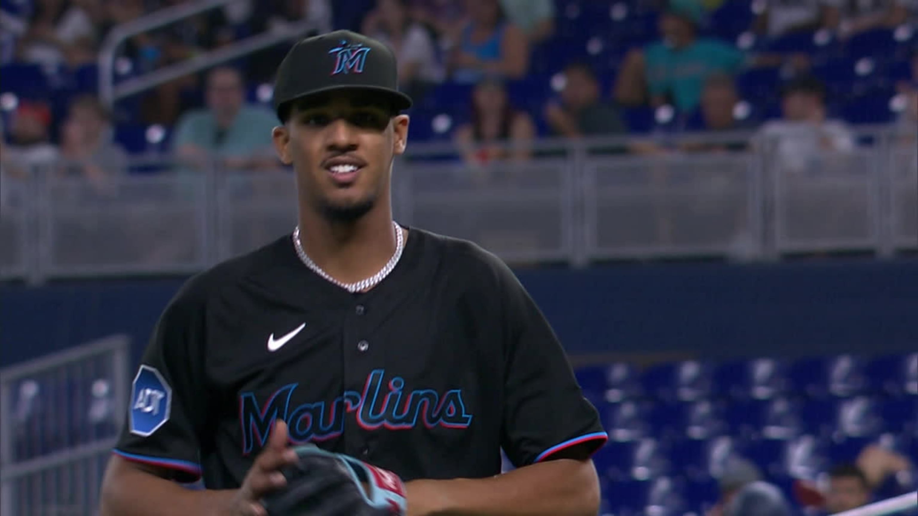 Marlins Eury Perez gets his FIRST win in the majors as the 6-foot-8  20-year-old fans six hitters