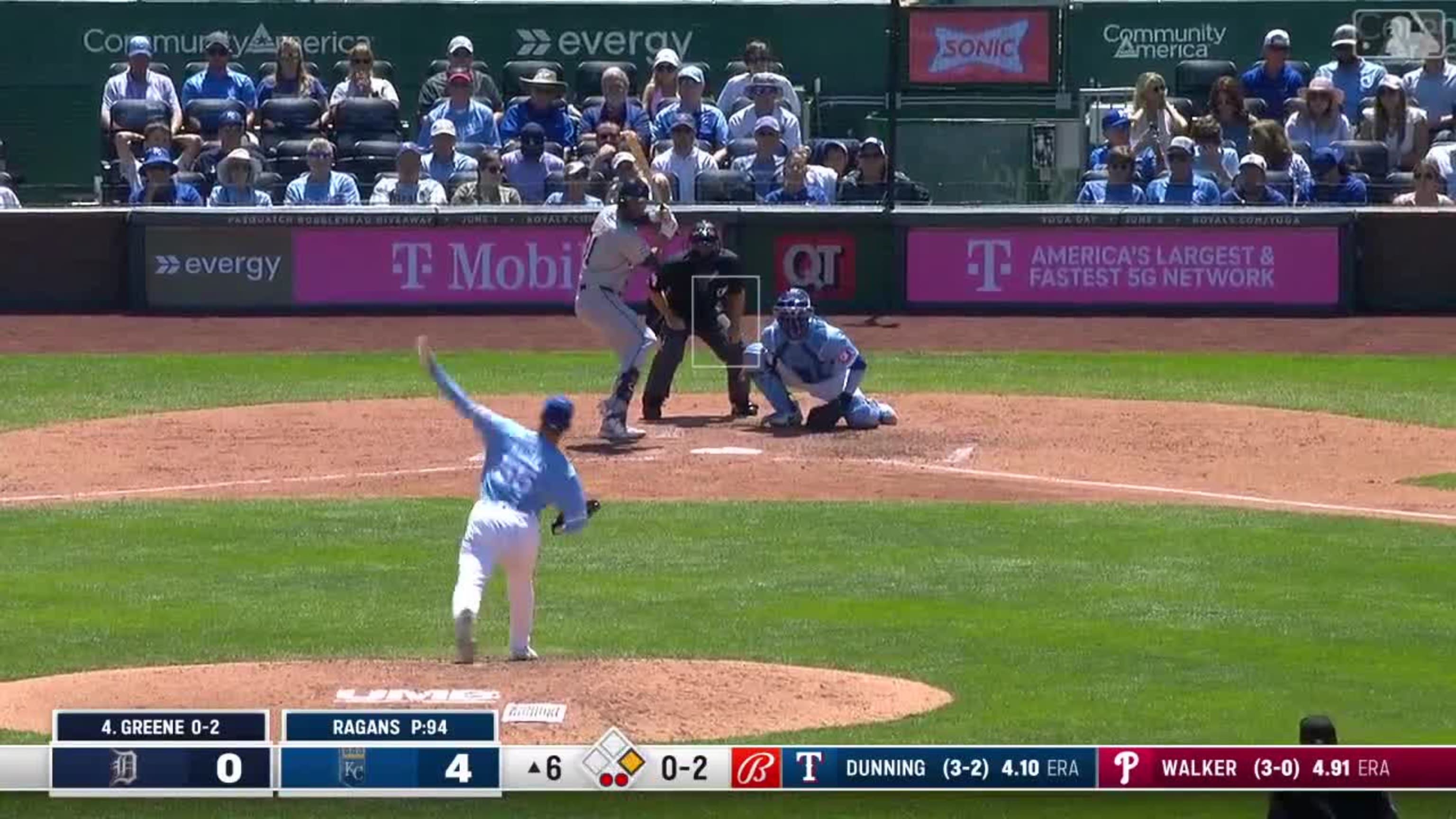 Riley Greene breaks up Ragans' no-hitter in 6th 