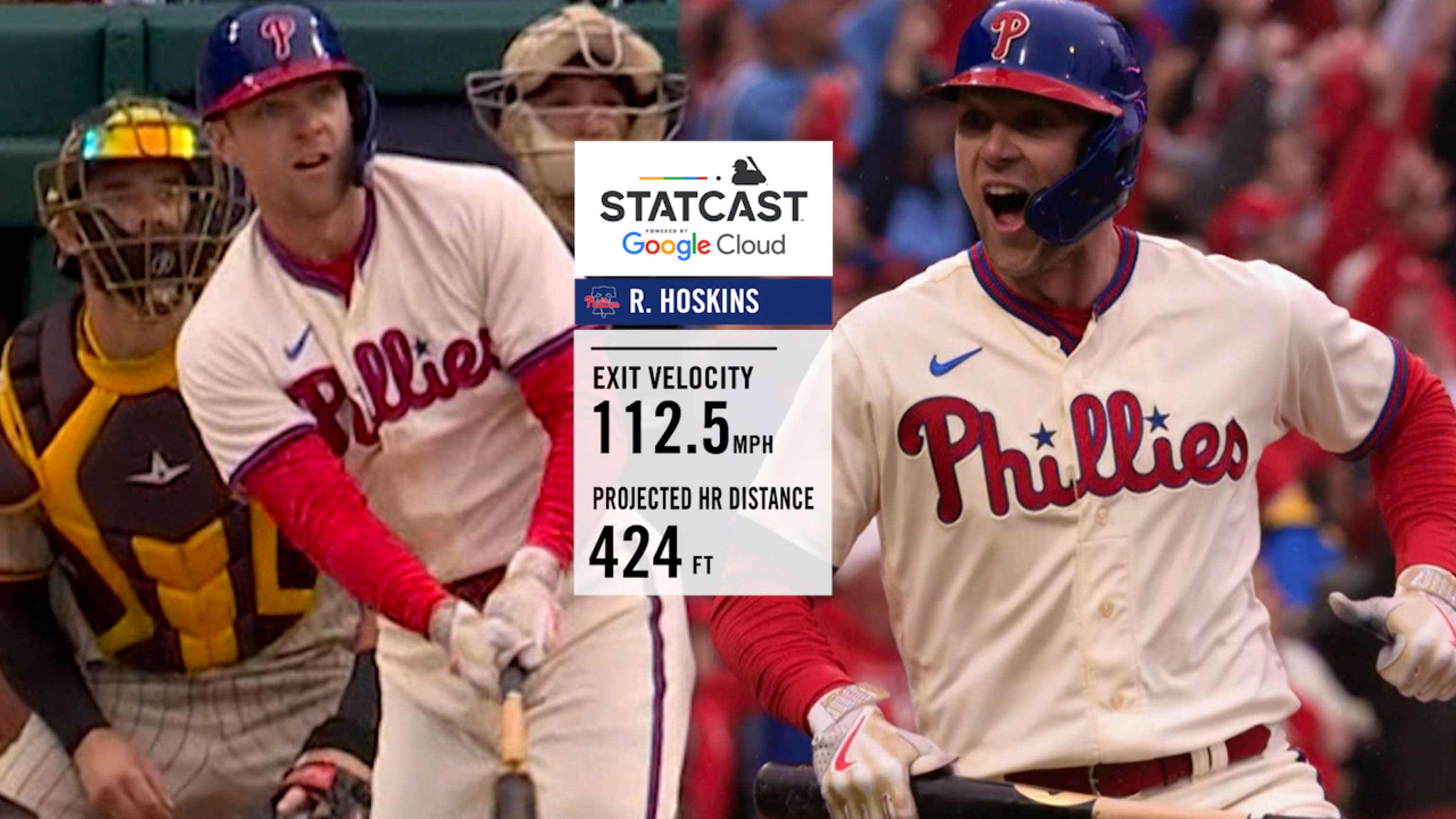 Hoskins pega HR a 112.5 mph  