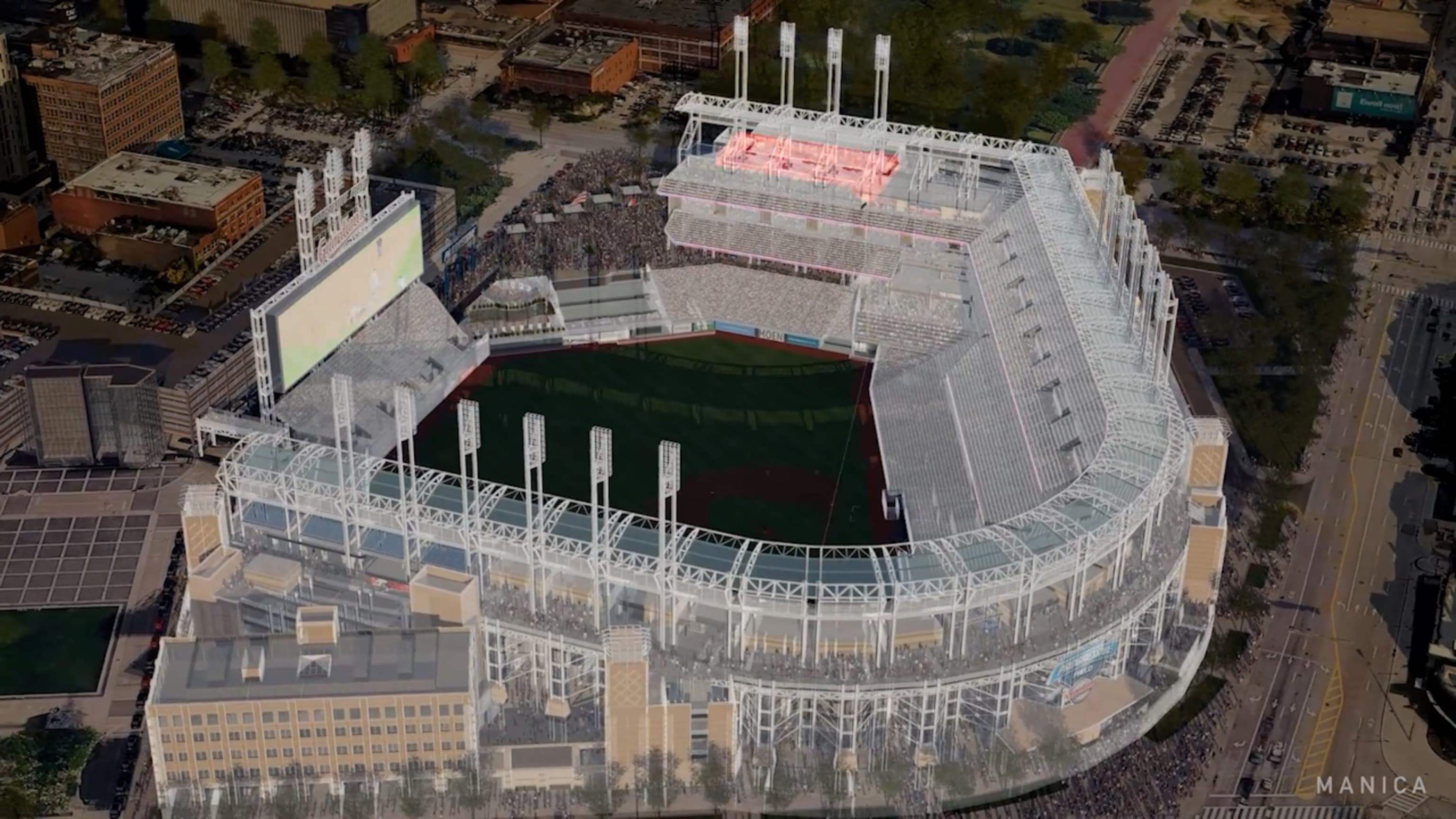 Cleveland Guardians construction for Progressive Field renovations