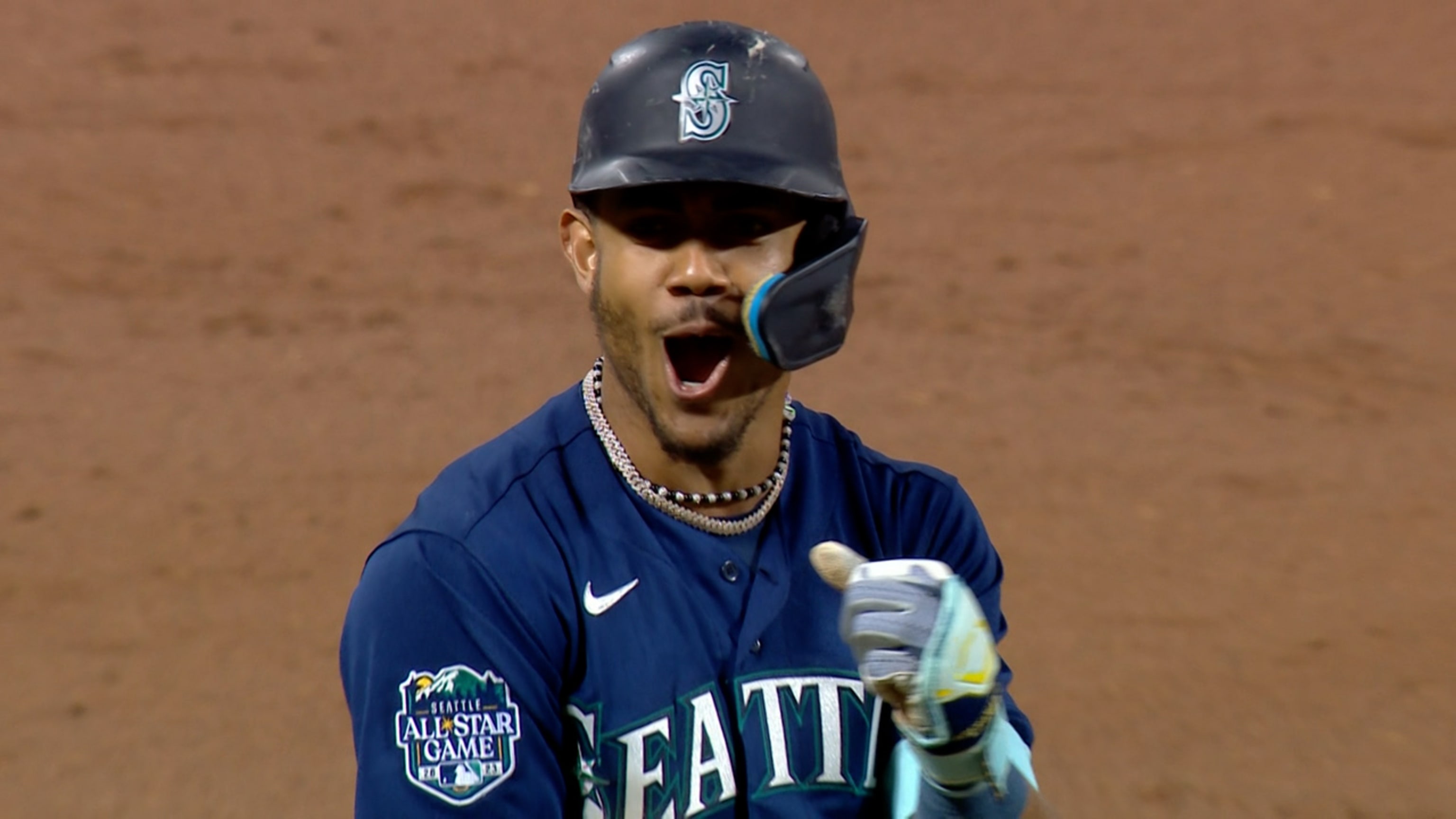 J.P. Crawford of the Seattle Mariners bats during the first inning