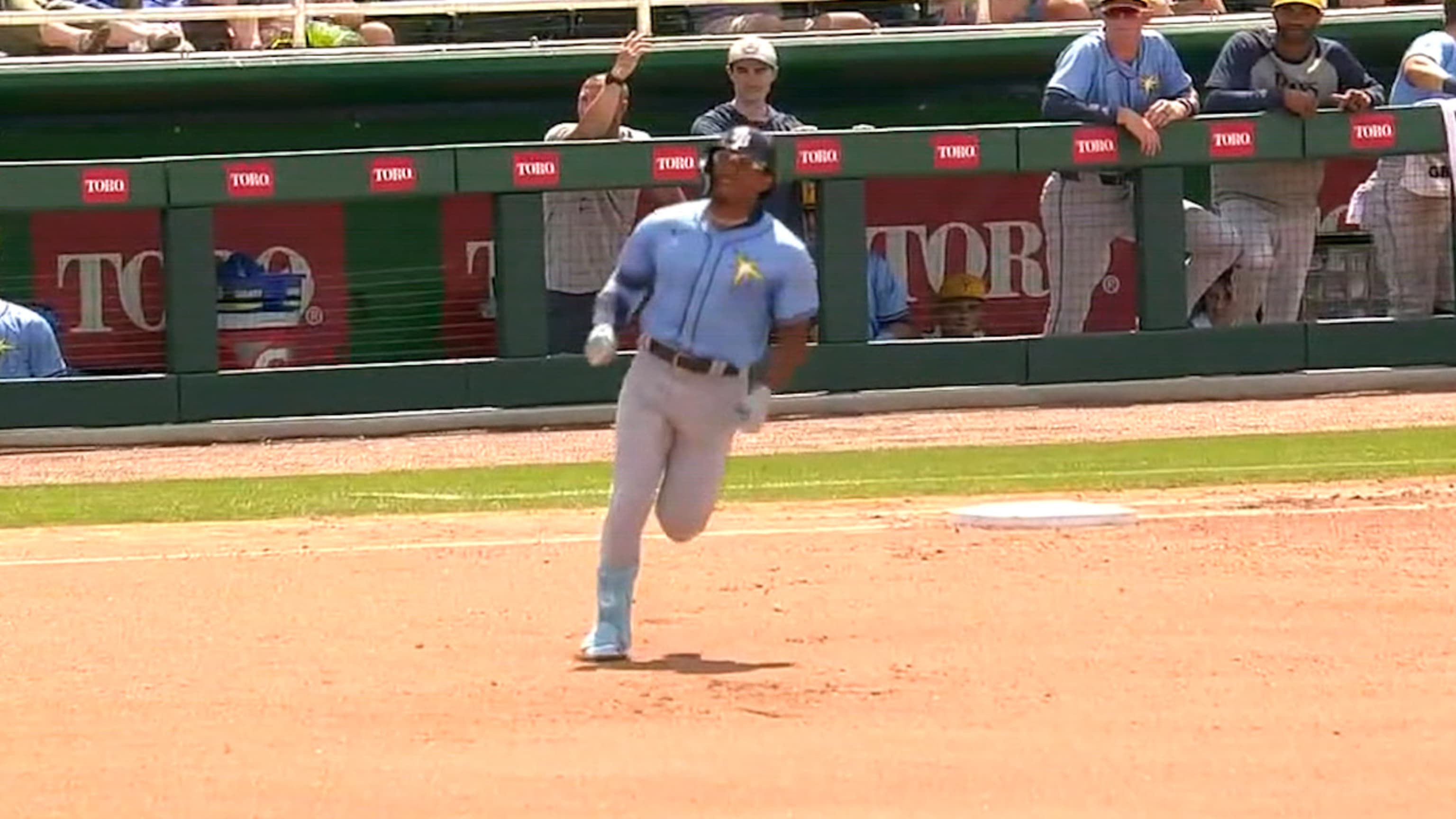 Richie Palacios hits a solo home run to right