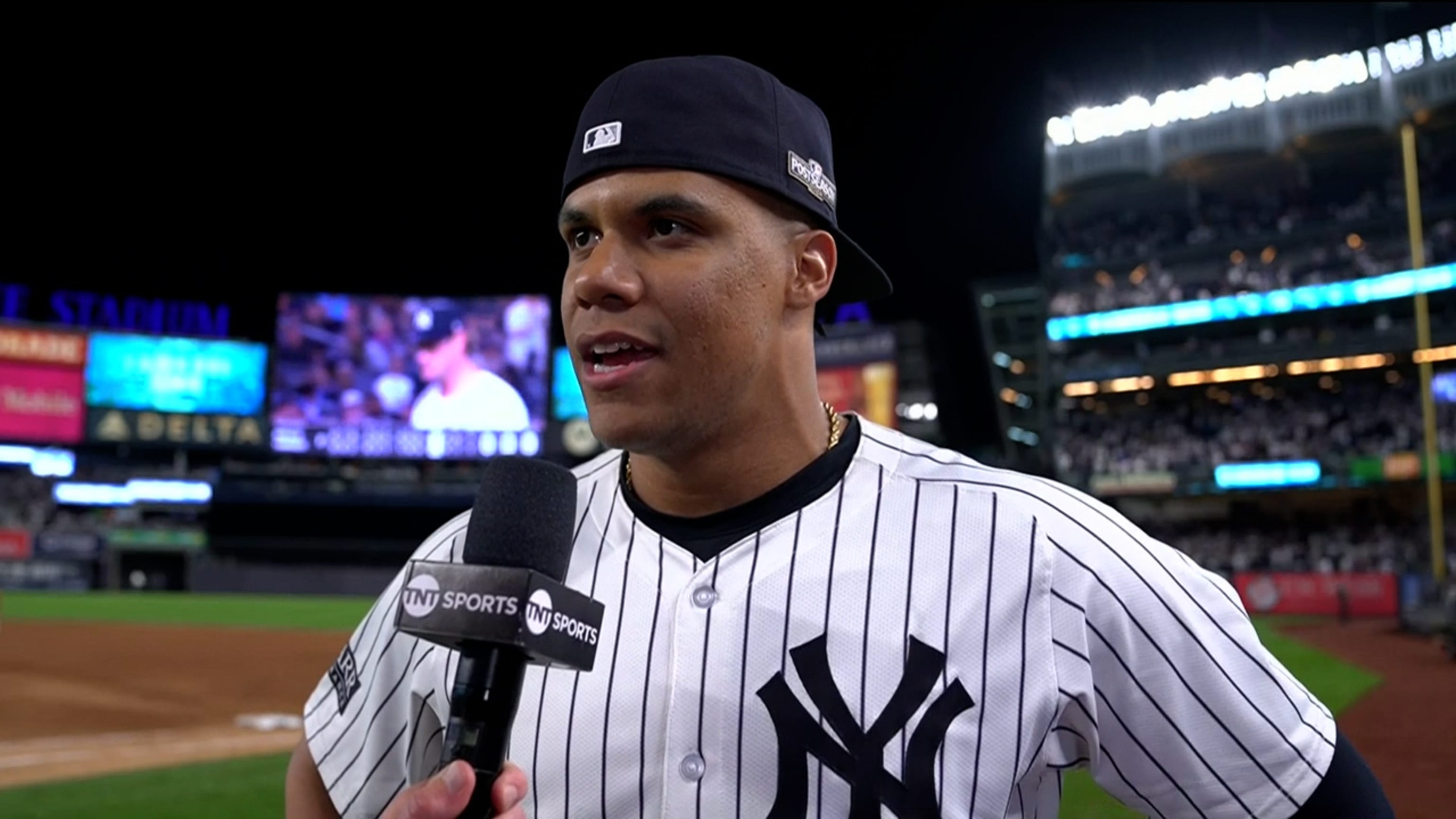 Soto sobre su primer juego de playoffs con NYY