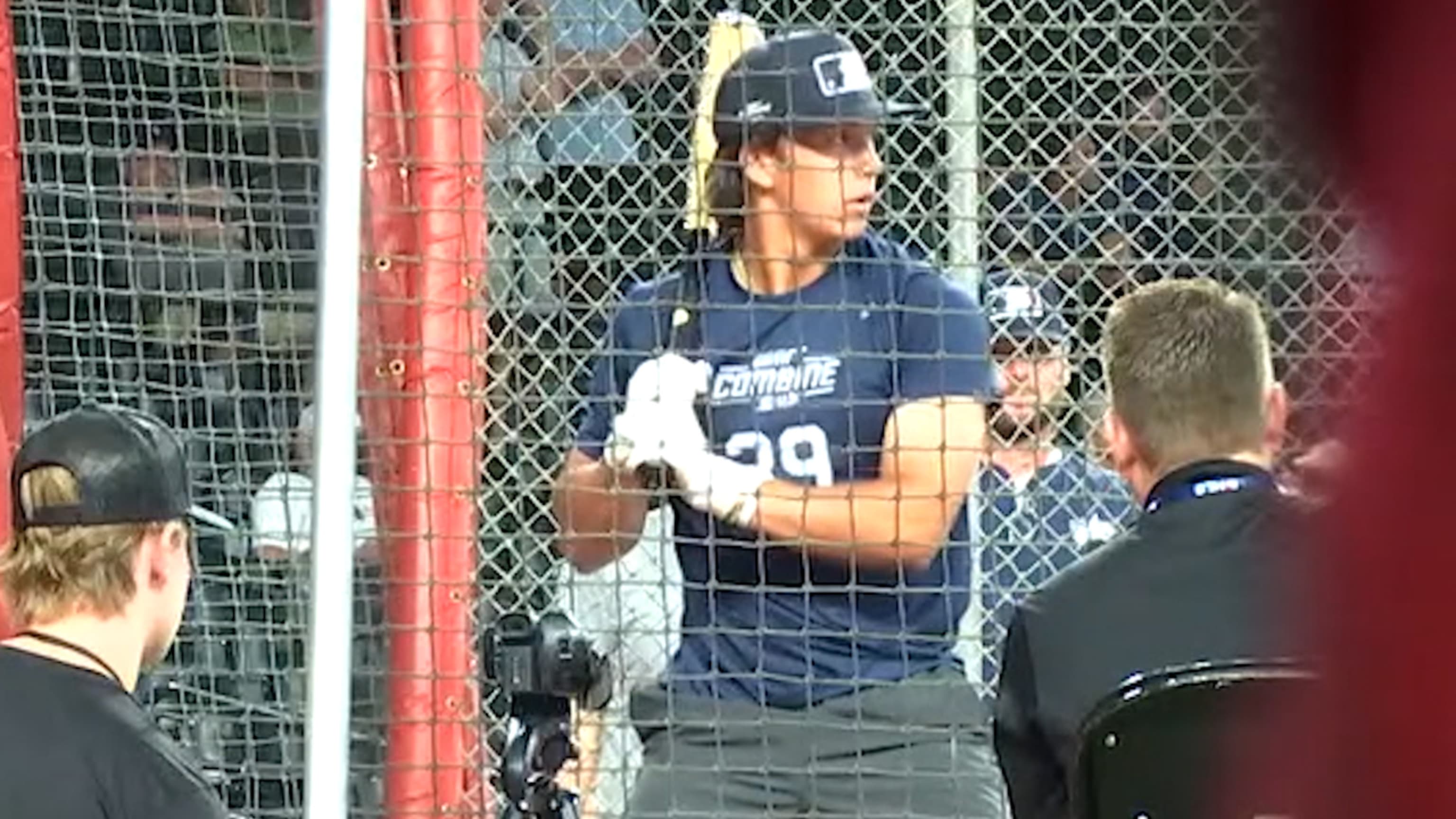 Watch Coen Niclai take BP at the MLB Combine