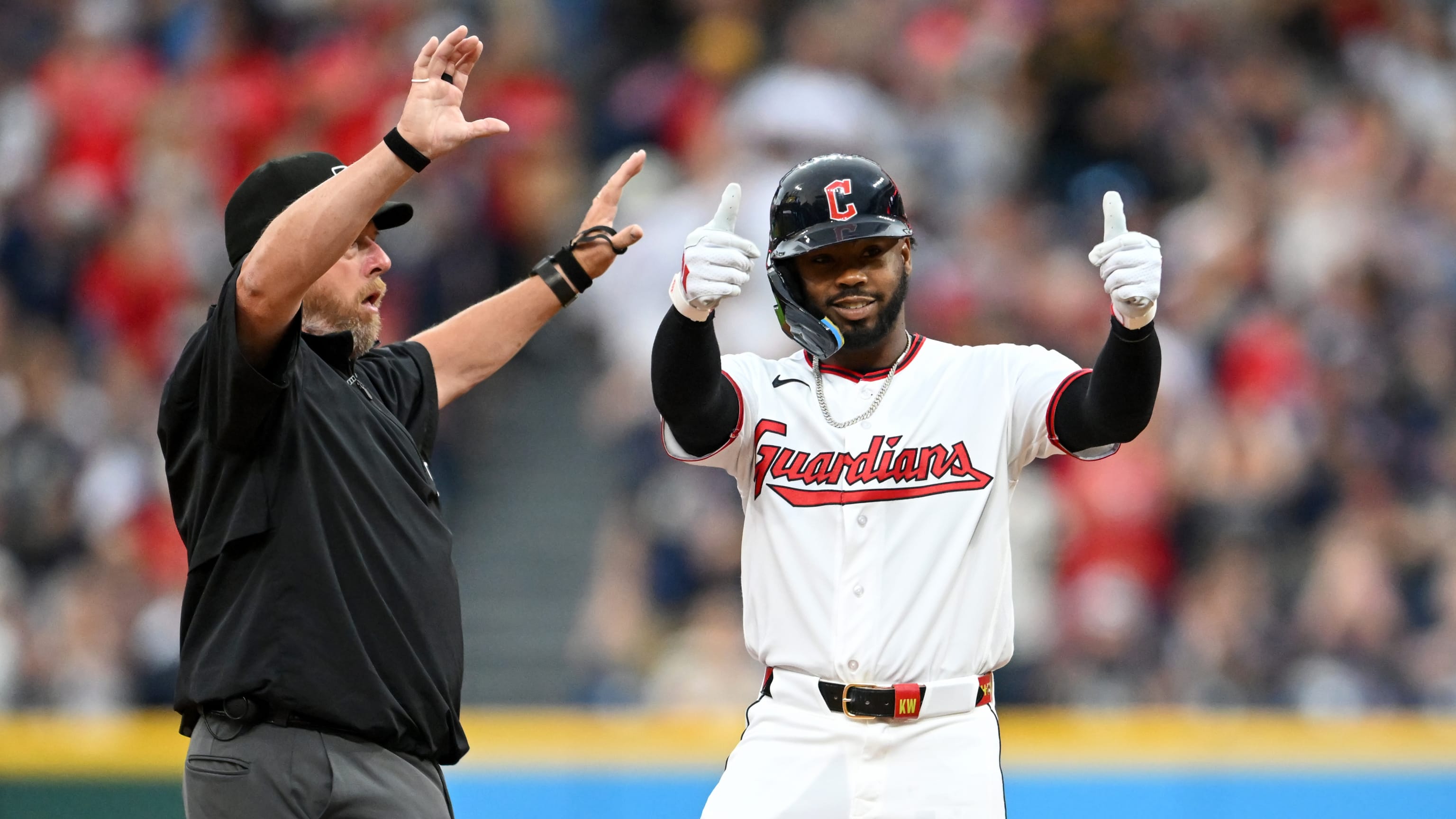 Kahlil Watson's RBI double (Photo: MLB.com)