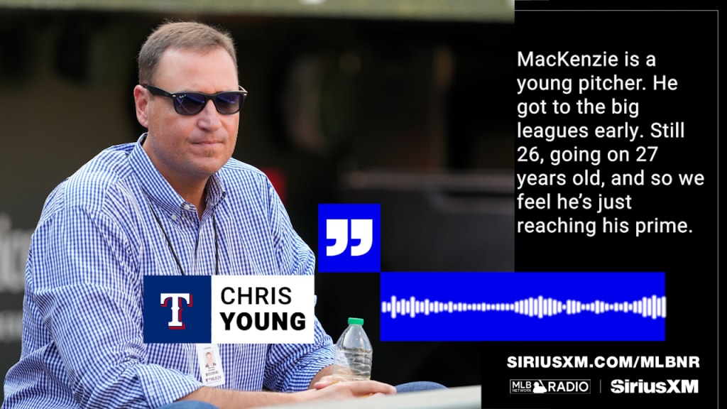 Chris Young talks Rangers acquiring MacKenzie Gore | 01/25/2026